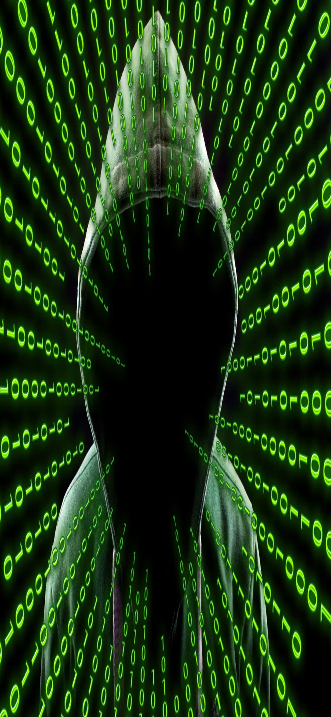 Фон программирования iPhone Xs Hacker Hood Шпалери