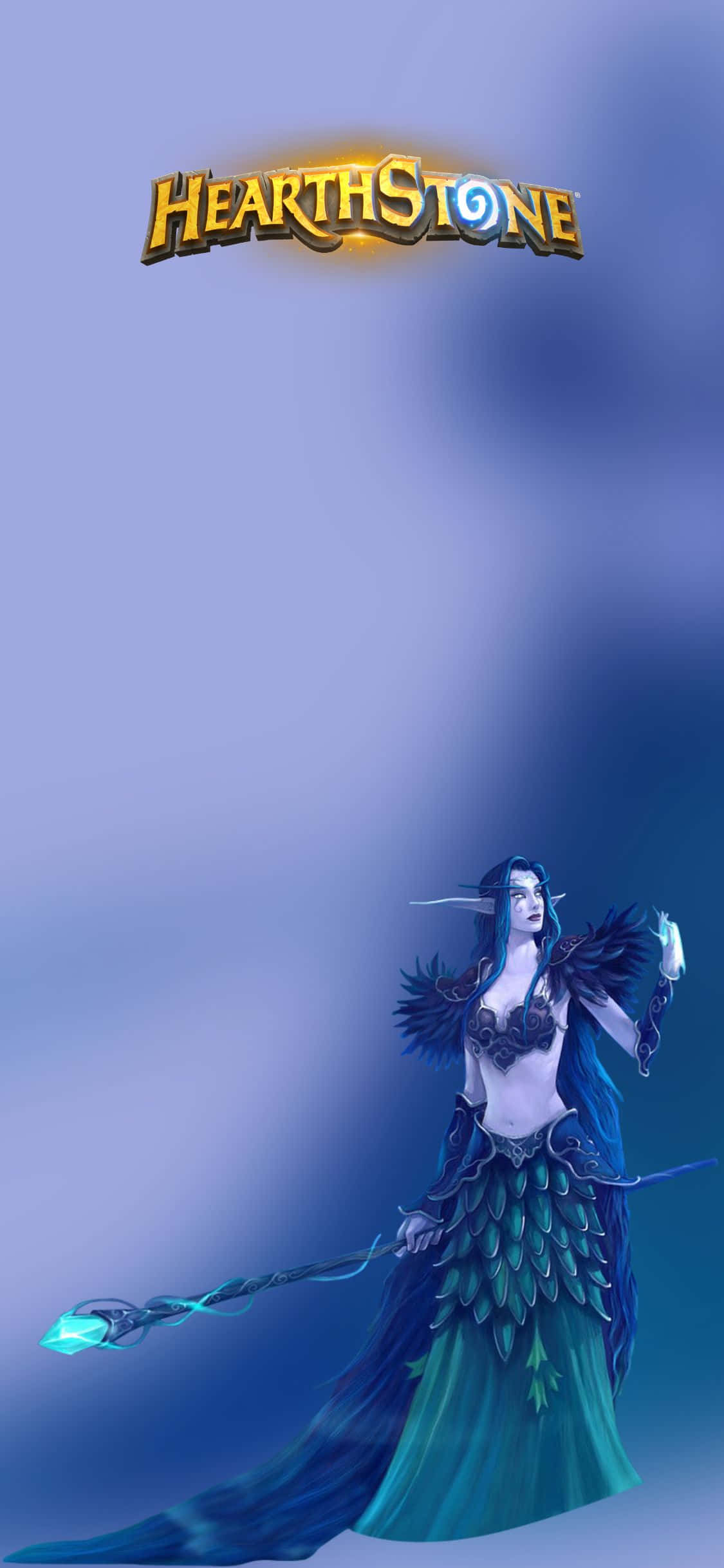 Зеленый ночной эльф iPhone XS Hearthstone фон Шпалери