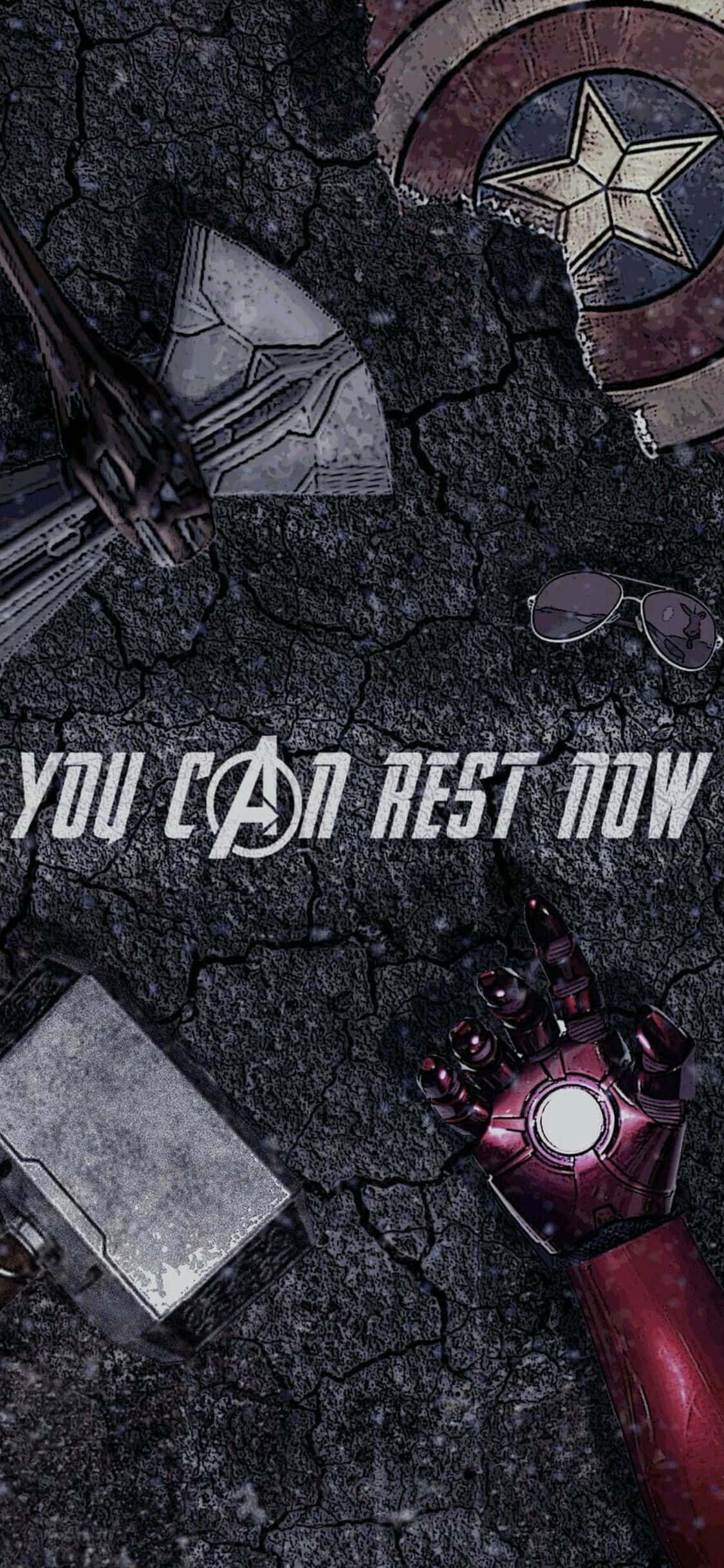 iPhone XS Avengers Background You Can Rest Now Movie Line Шпалери