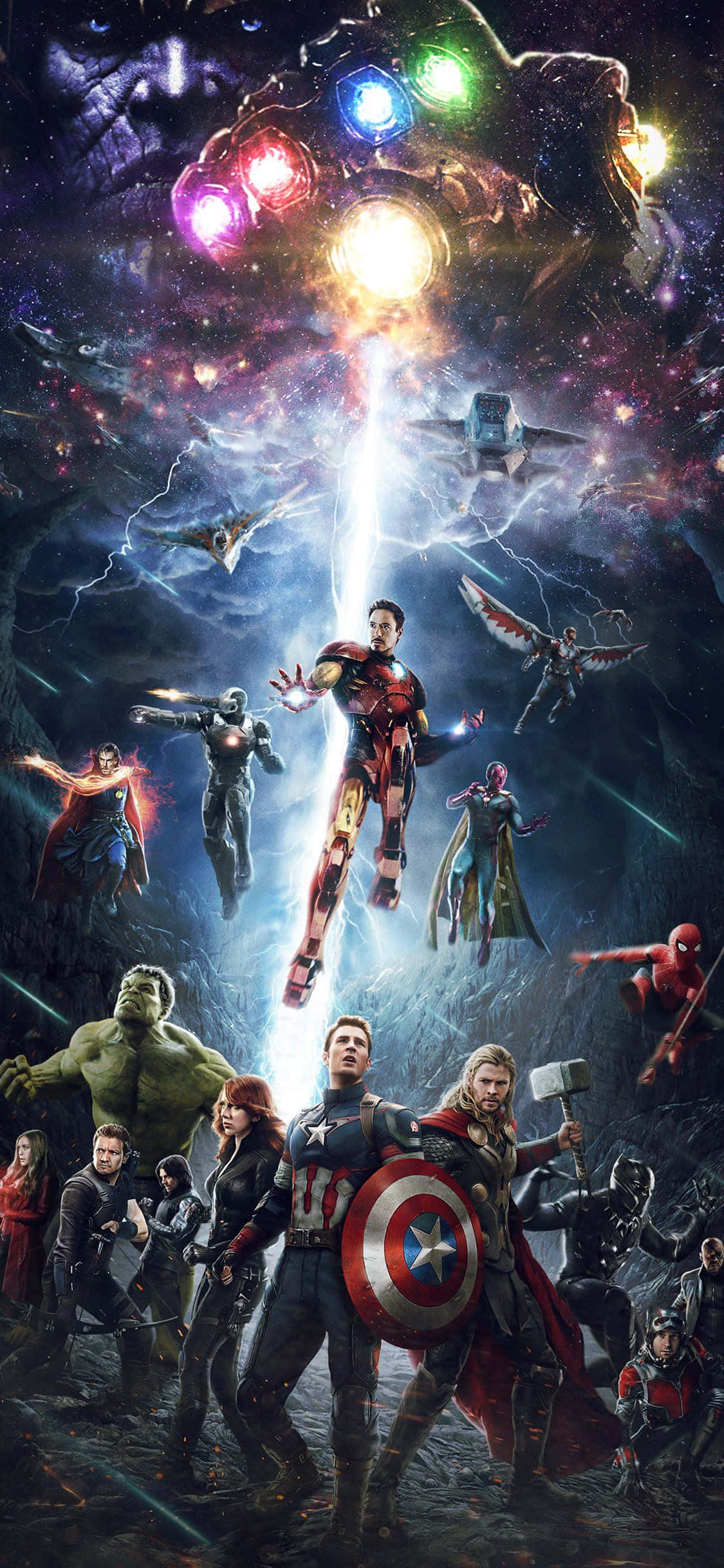 Готовься к действию с iPhone Xs и Marvel's Avengers Шпалери