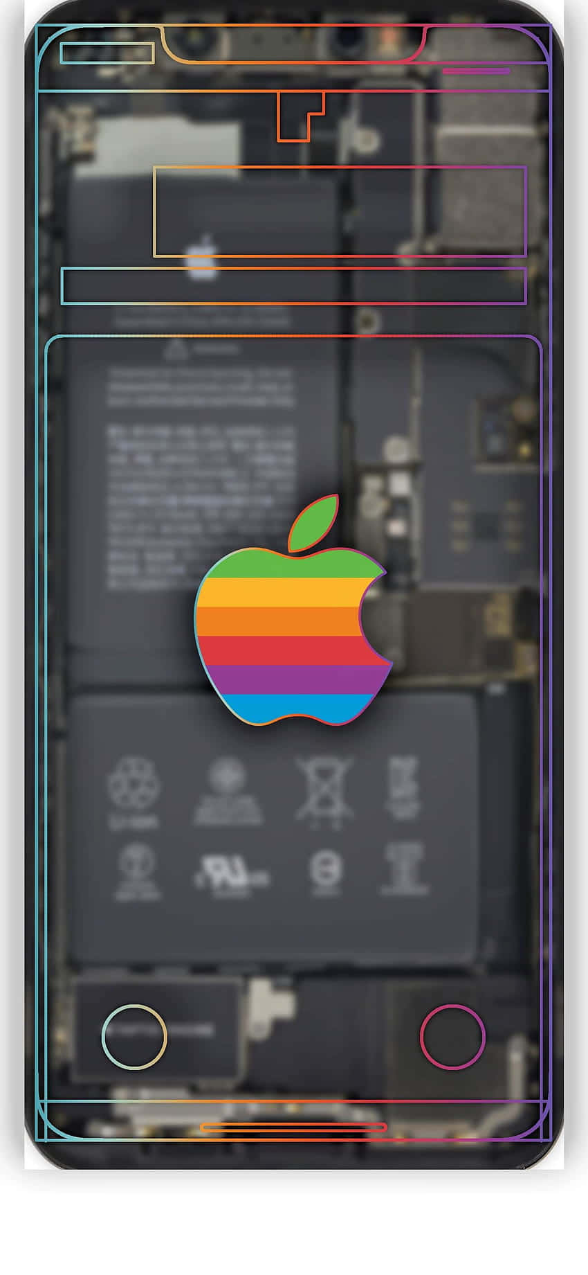 Прозрачный экран iPhone Xs Max Apple фон Шпалери