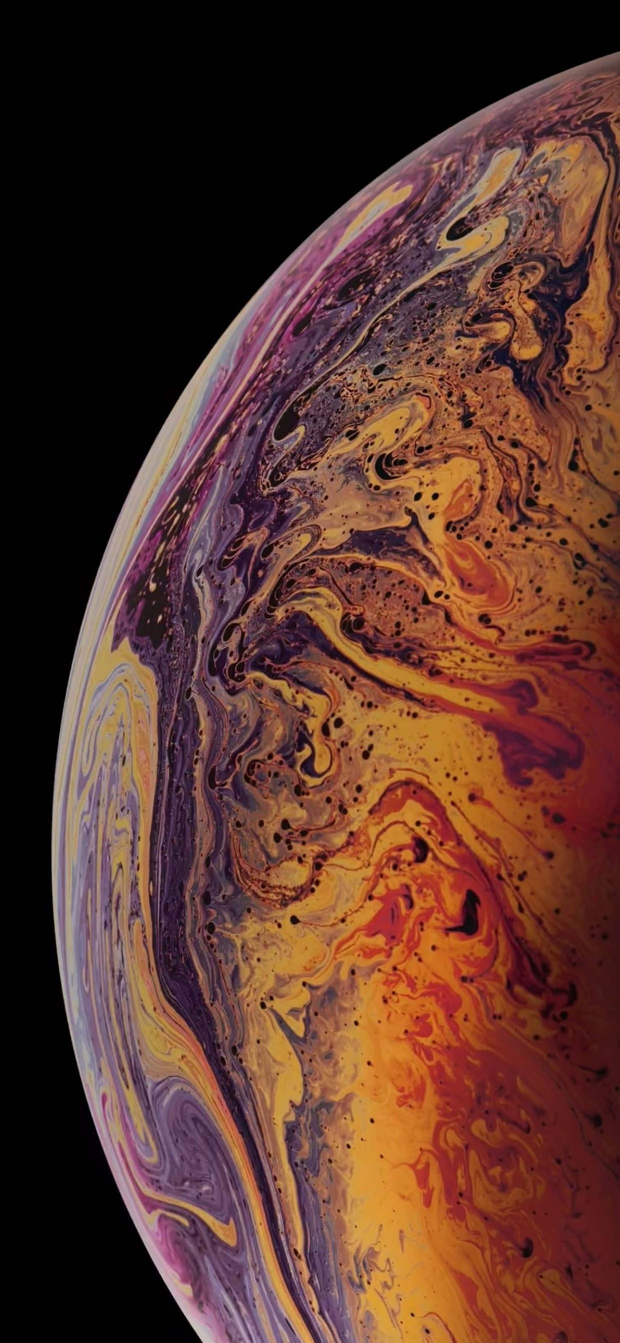 Звездная вселенная на экране iPhone XS Max Шпалери