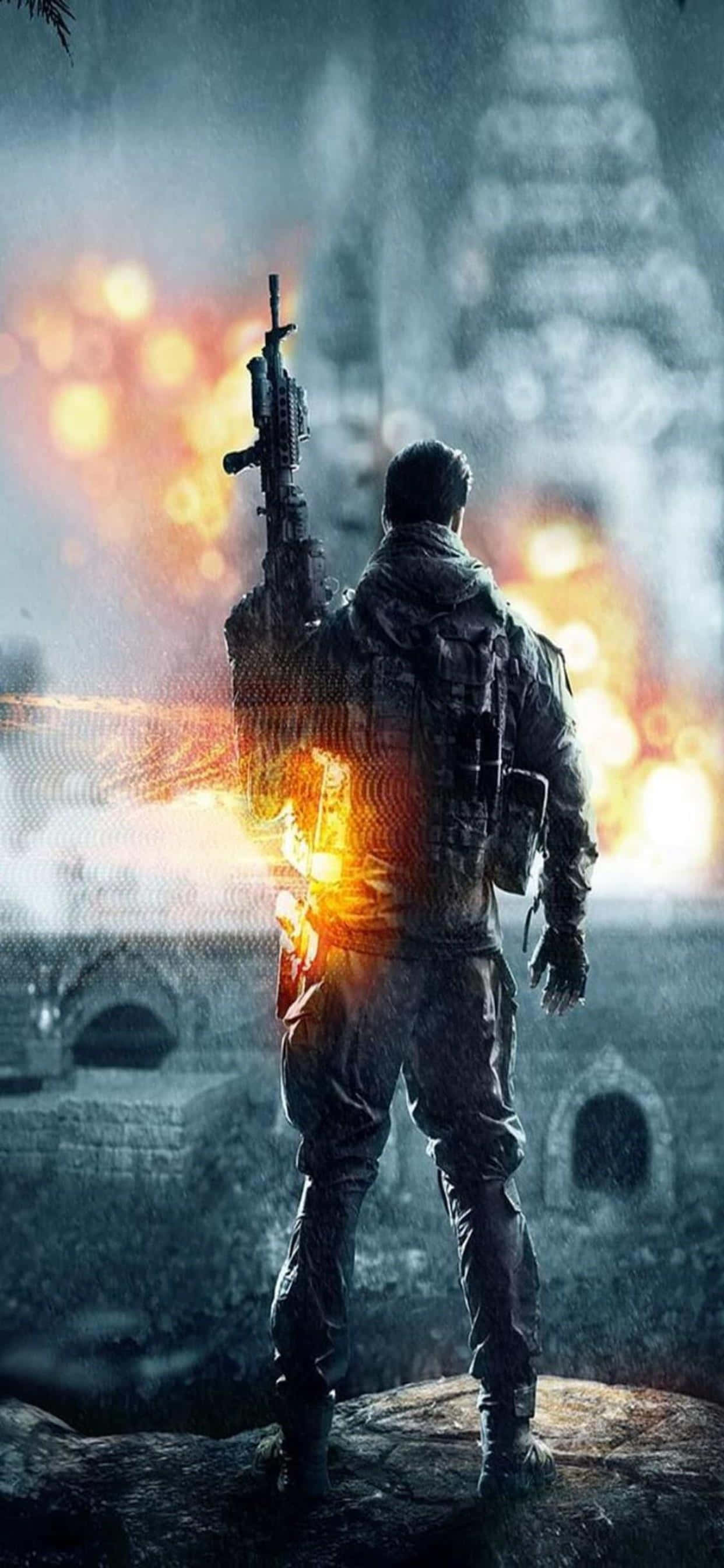Поле боя, полное волнения, на iPhone Xs Max в Battlefield 4 Шпалери