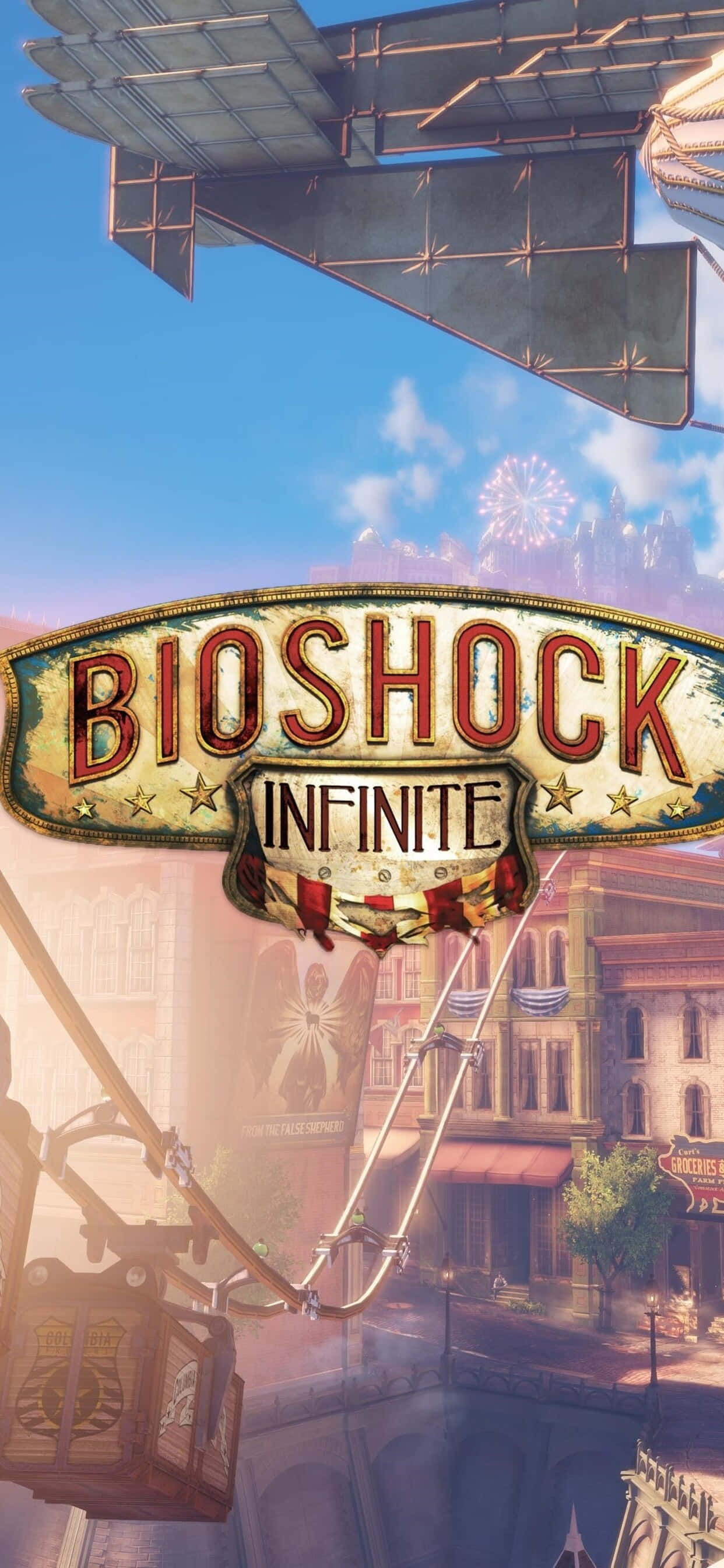 Логотип iPhone Xs Max Bioshock Infinite Фон Шпалери