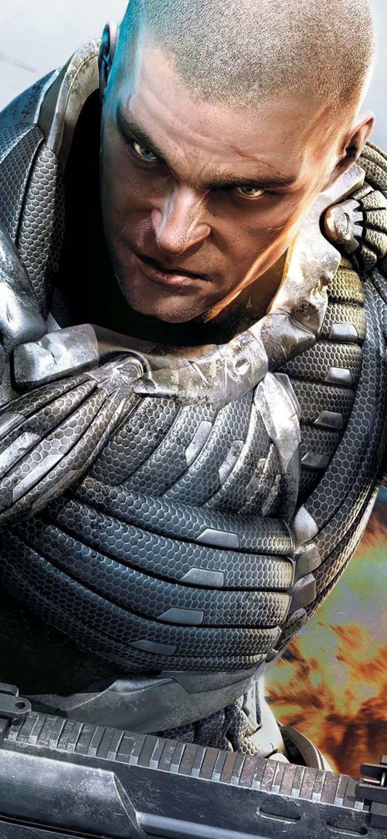 Відчуйте геймплей, как никогда раньше, с iPhone Xs Max Crysis Warhead Шпалери