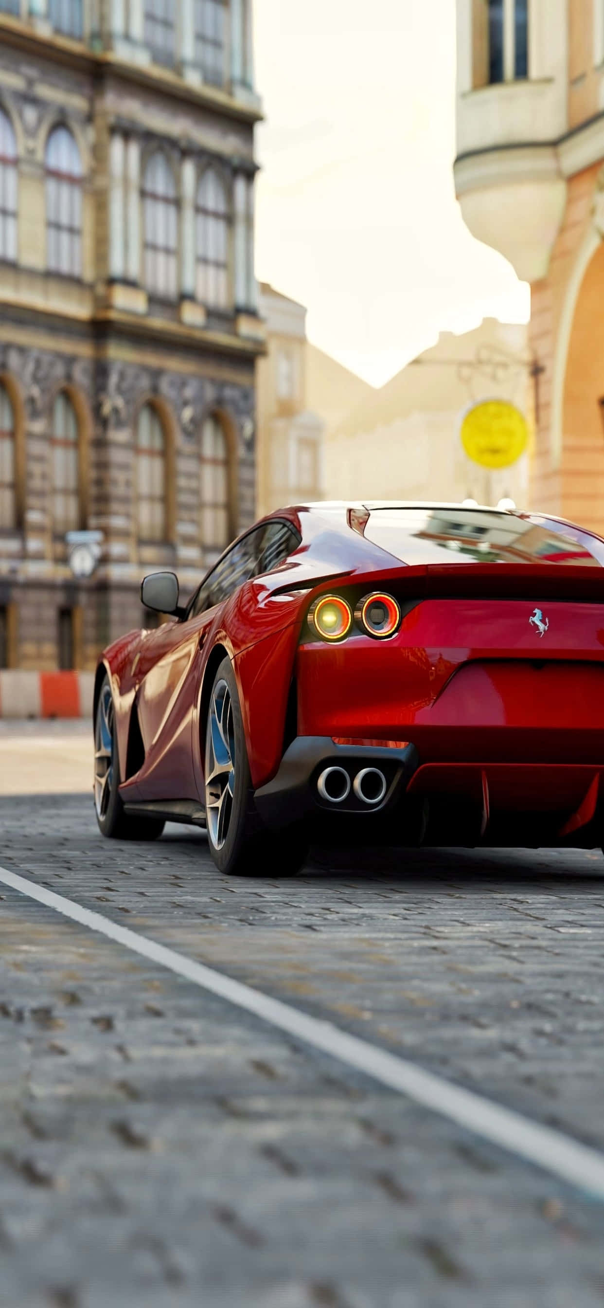 iPhone Xs Max Ferrari Background Red Ferrari 812 Superfast Шпалери