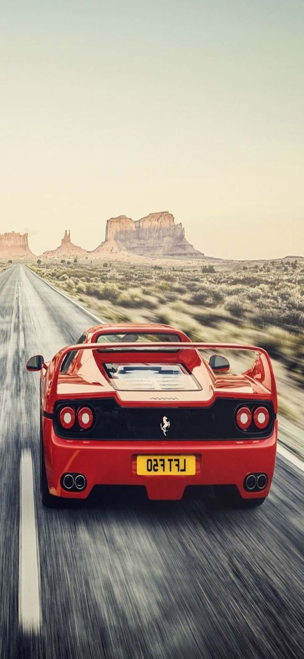 iPhone Xs Max Ferrari Фон Красный Ferrari F50 На Дороге Шпалери
