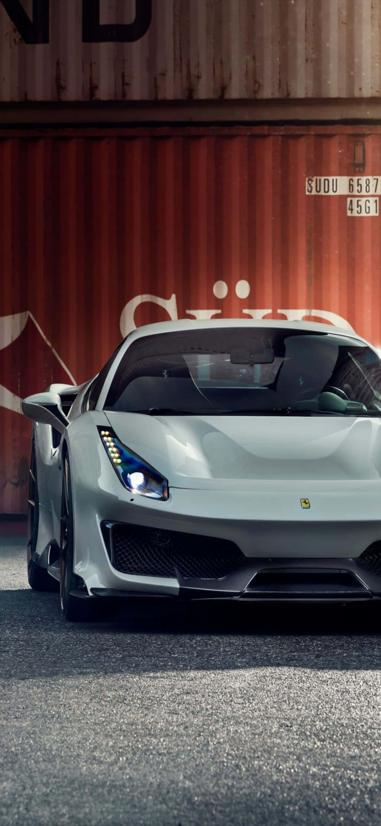 iPhone Xs Max Ferrari Background Серый Ferrari 488 Pista Шпалери