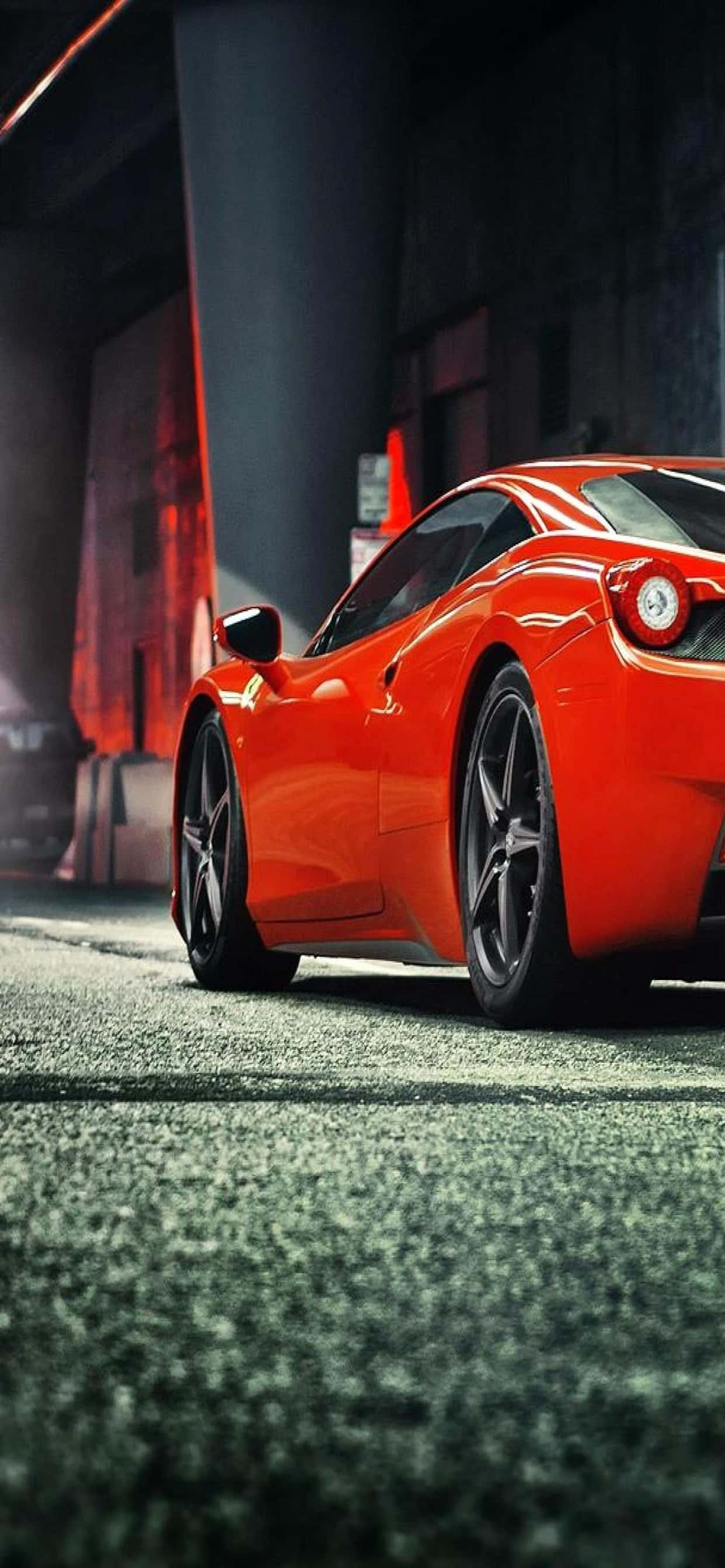iPhone XS Max Ferrari фон красный Ferrari 458 Шпалери