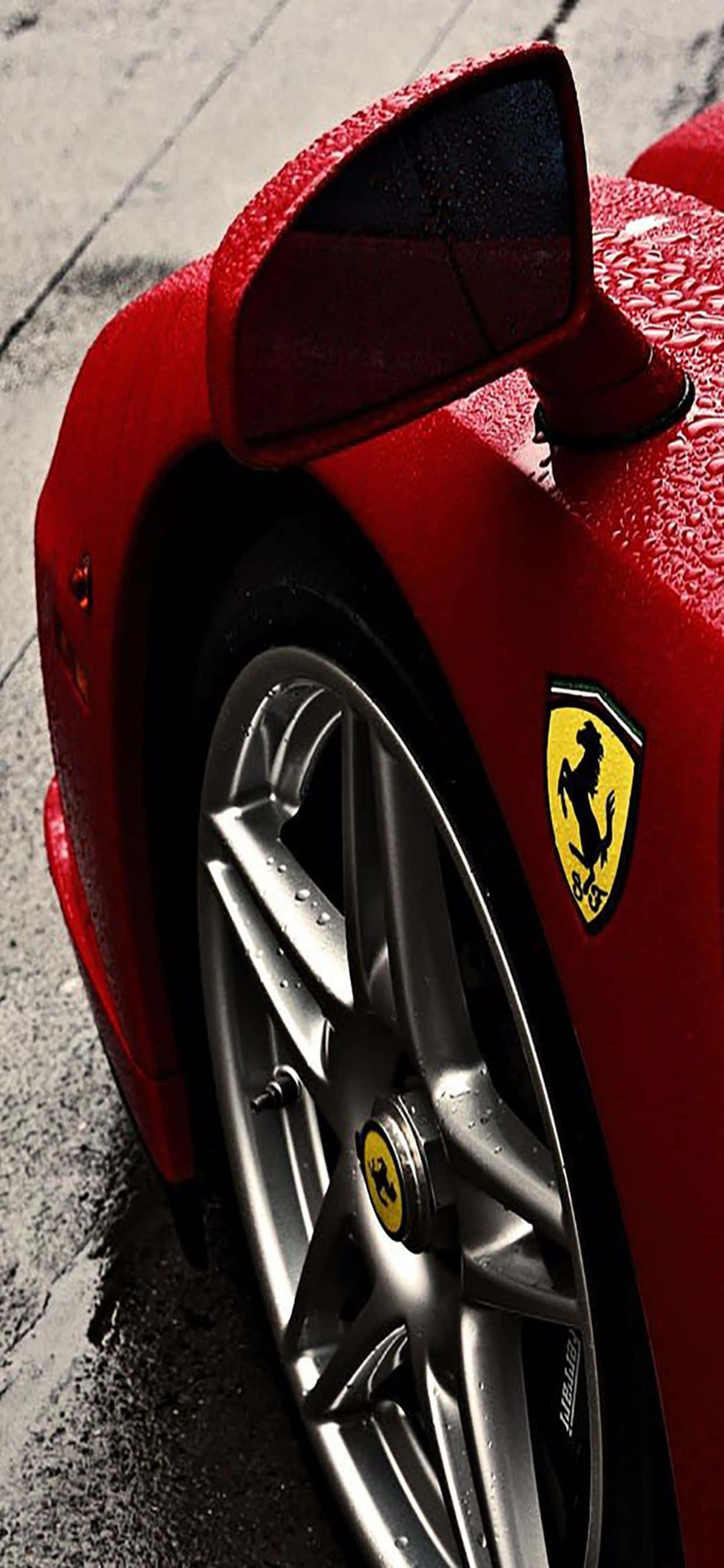 iPhone Xs Max Ferrari фон боковой профиль красного Ferrari Enzo Шпалери