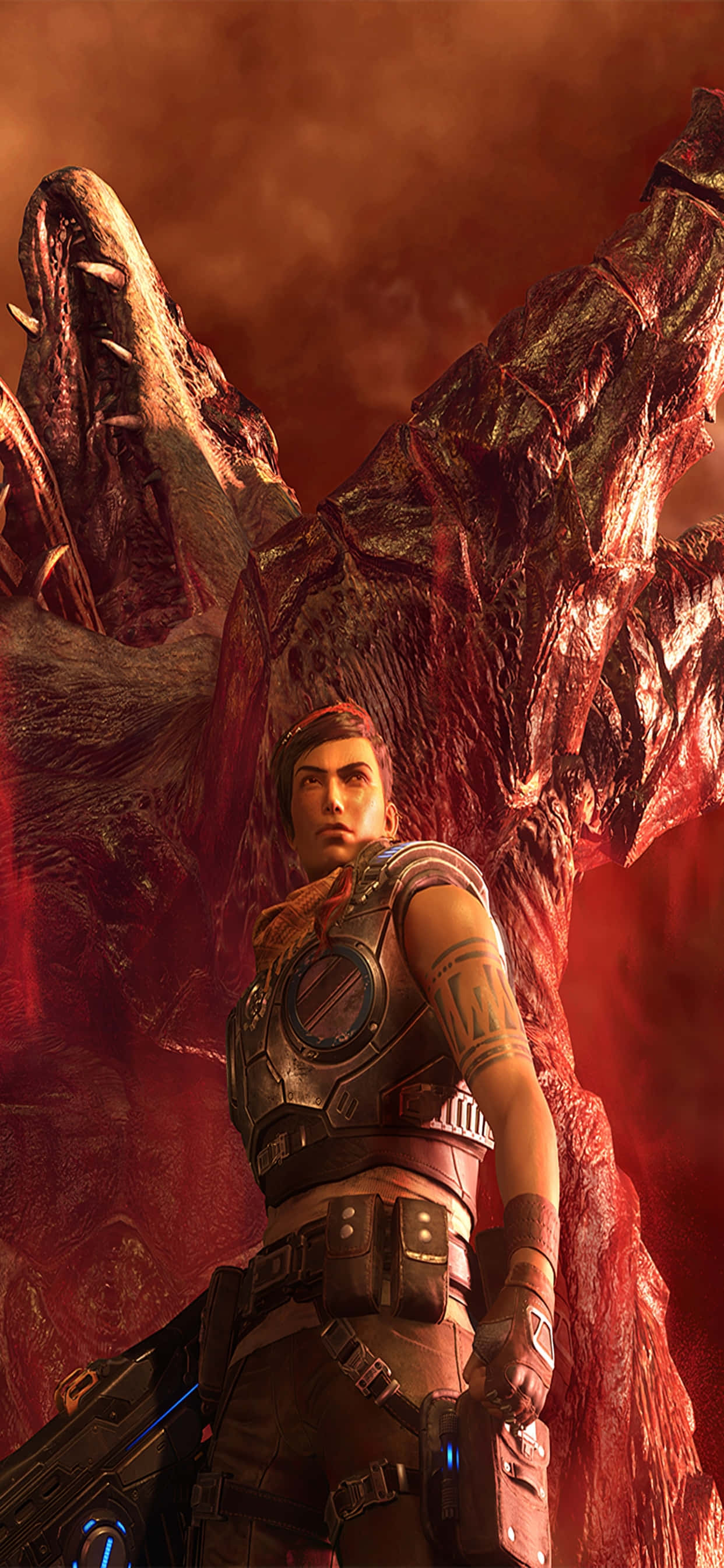 iPhone XS Max Gears Of War 5 Kait Kraken Background Шпалери
