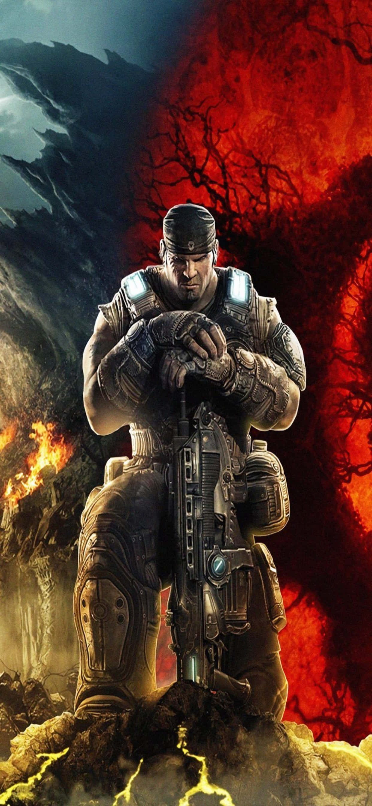 Фон iPhone XS Max Gears Of War 5 Маркус Феникс Шпалери