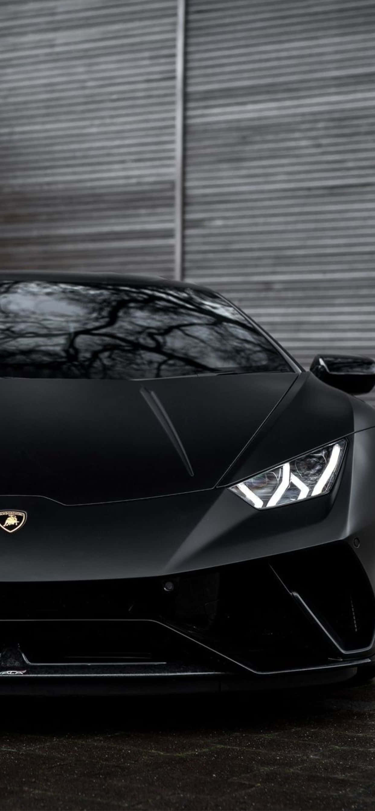 iPhone XS Max Lamborghini Матовый Чорний Фон Шпалери