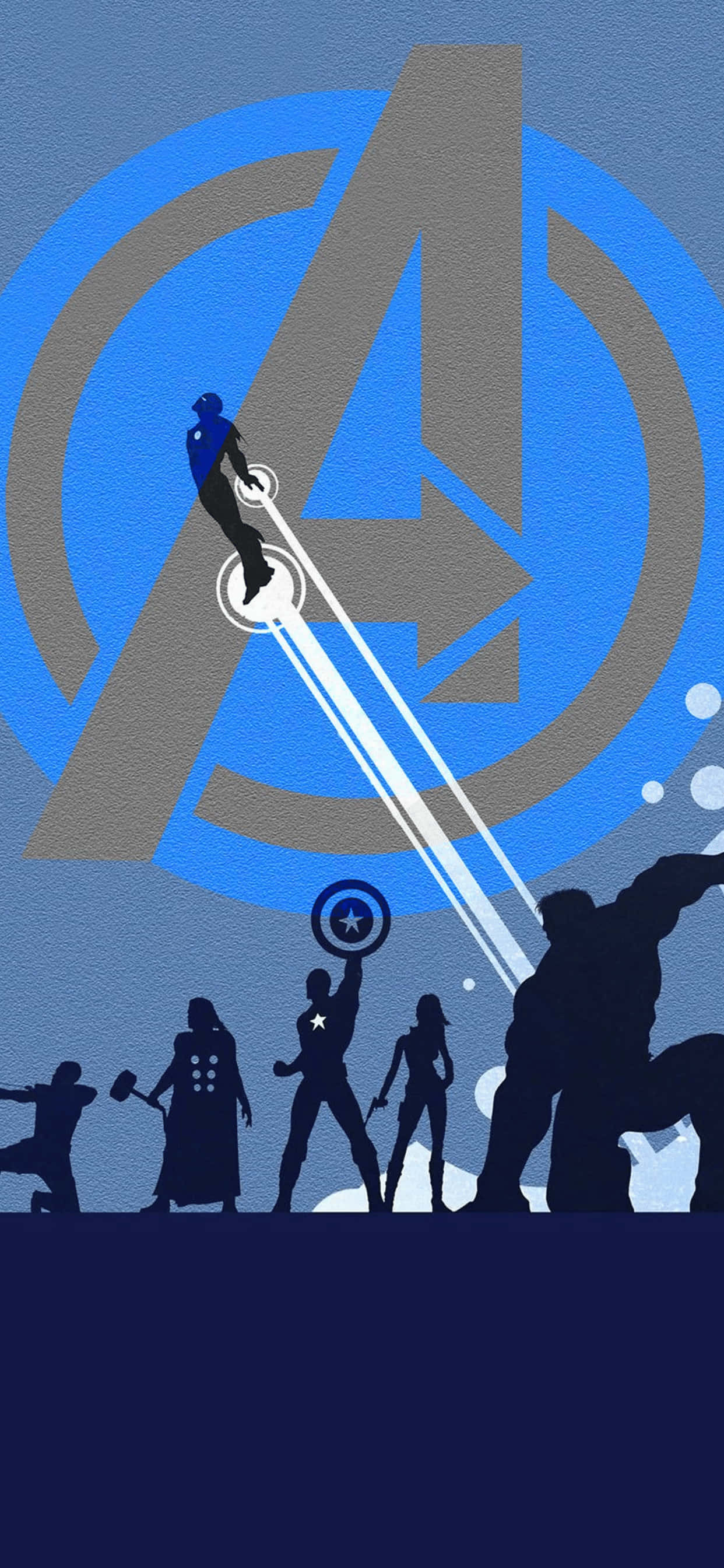 Фон iPhone XS Max Marvel Silhouettes Шпалери