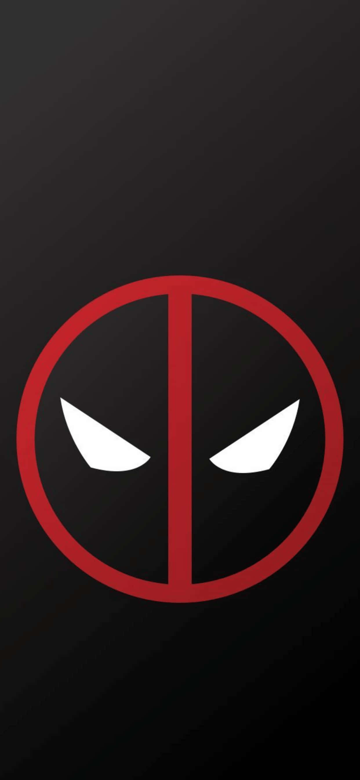 iPhone XS Max Marvel Deadpool логотип фон Шпалери