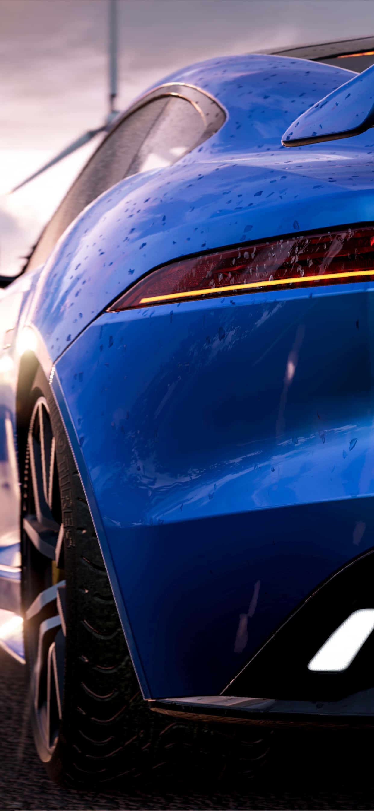 iPhone XS Max Project Cars 2 Синий Jaguar F-Type Фон Шпалери