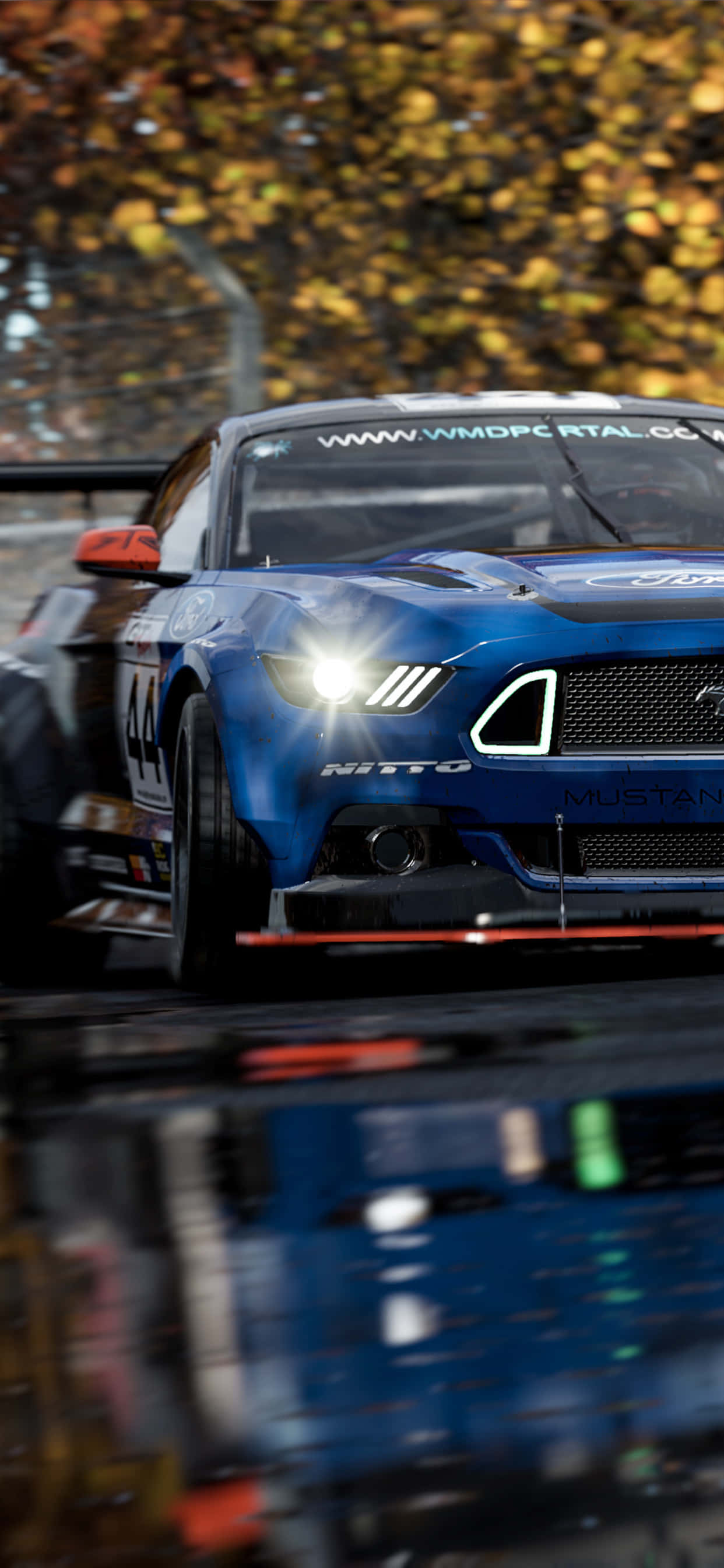 iPhone XS Max Project Cars 2 Blue 2018 Ford MustangBackground Шпалери
