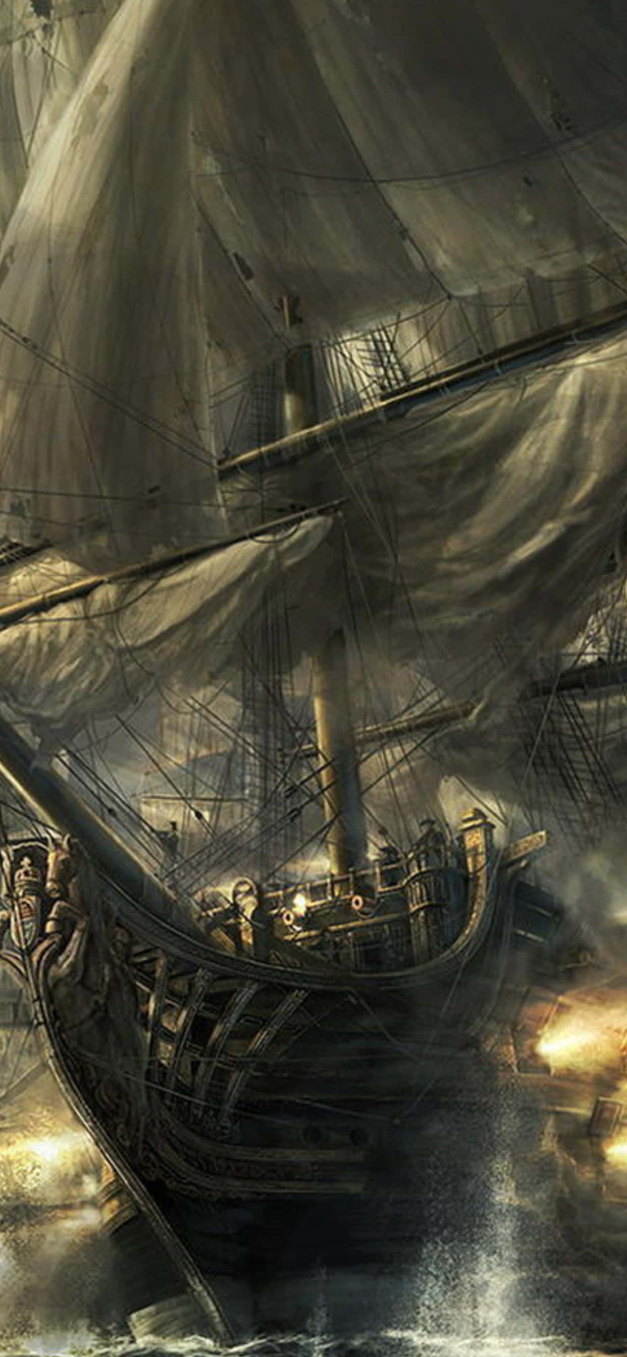 iPhone XS Max Total War Attila Fantasy Battleship Background Шпалери