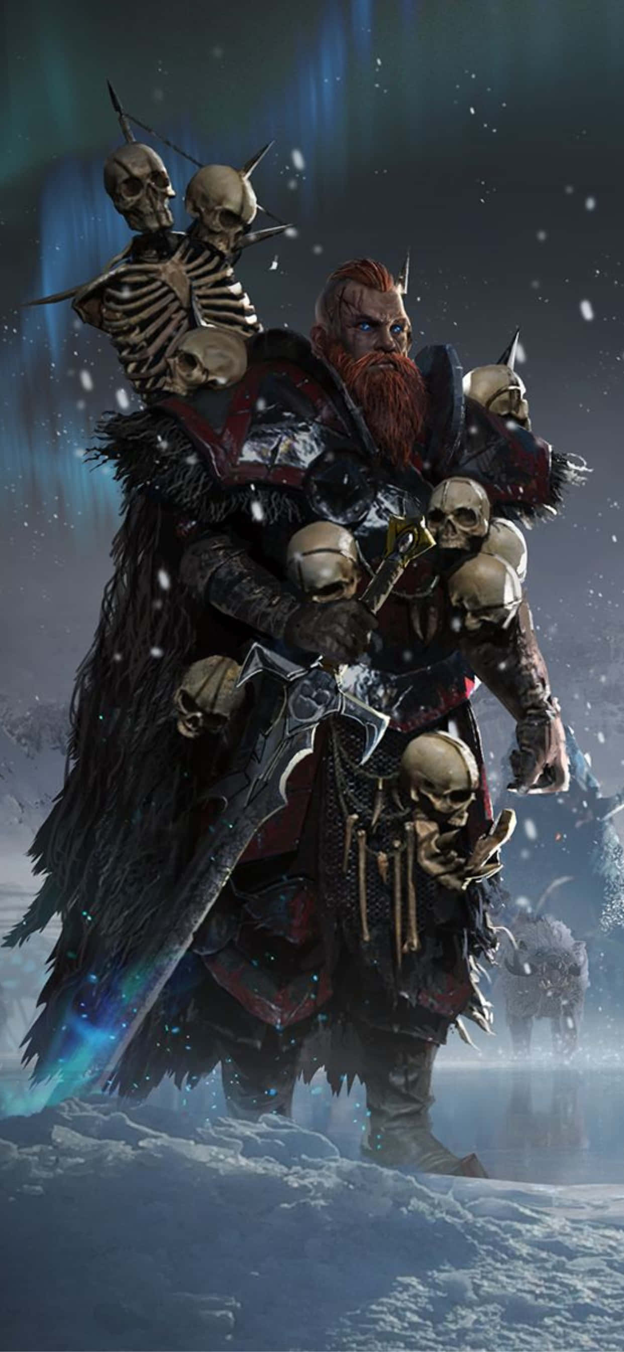 iPhone XS Max Total War Attila Wulfrik The Wanderer фон Шпалери