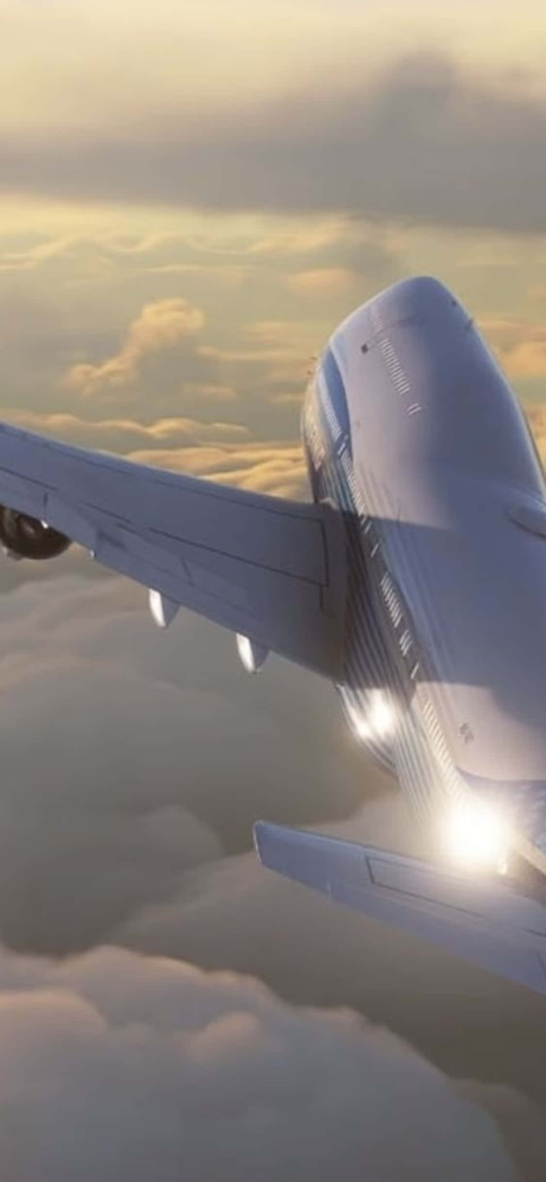 Взлетите в небо с iPhone Xs и Microsoft Flight Simulator Шпалери
