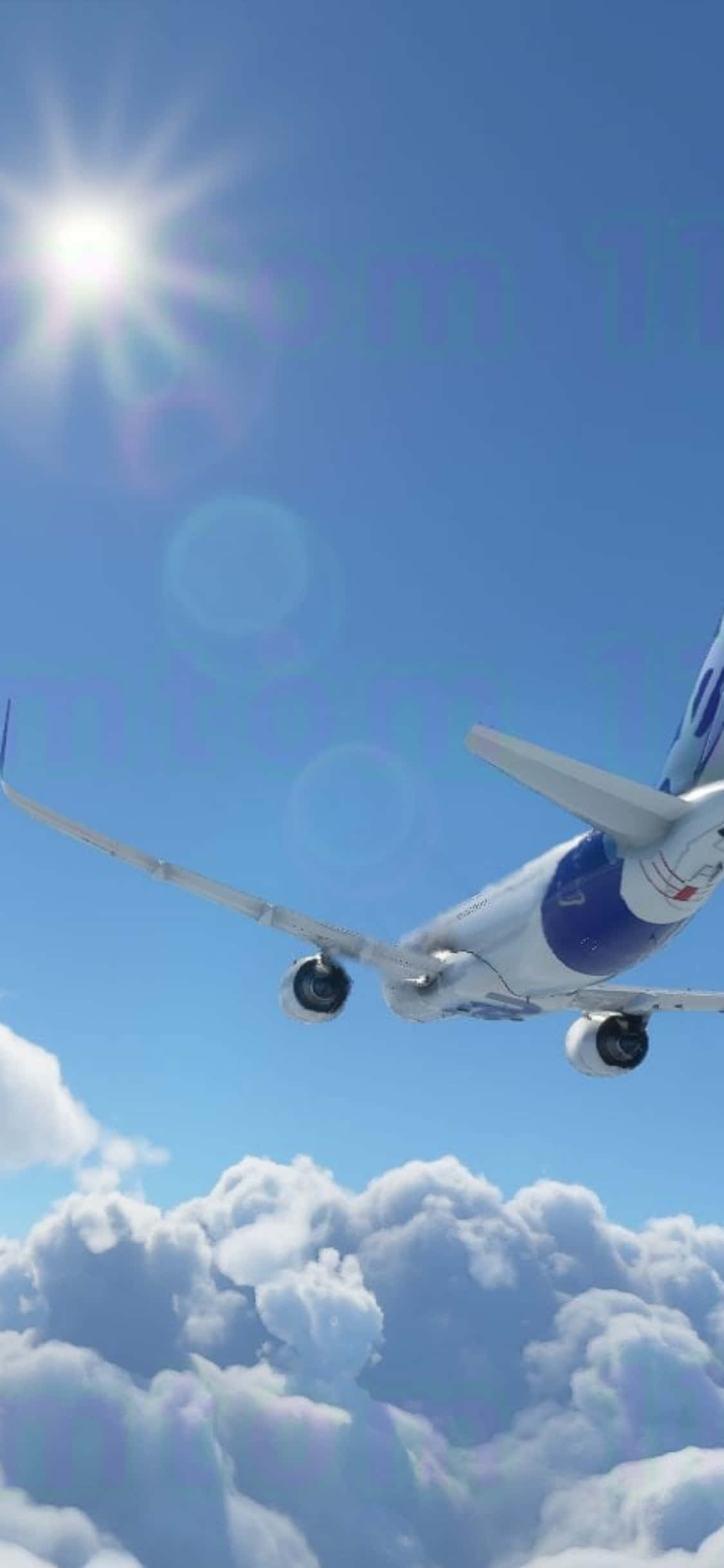 Исследуйте новые миры с iPhone Xs Microsoft Flight Simulator Шпалери