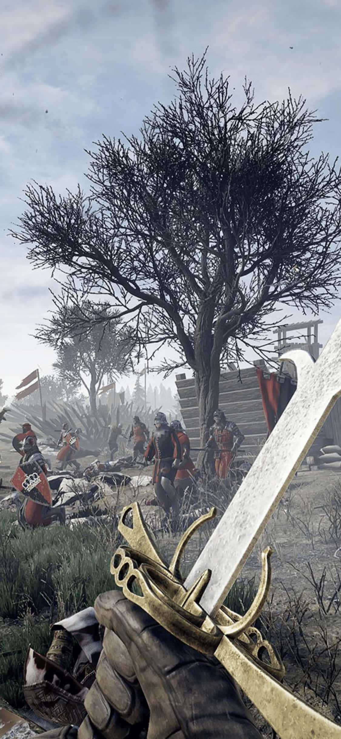 Поле битвы воинов iPhone Xs Mordhau фон Шпалери