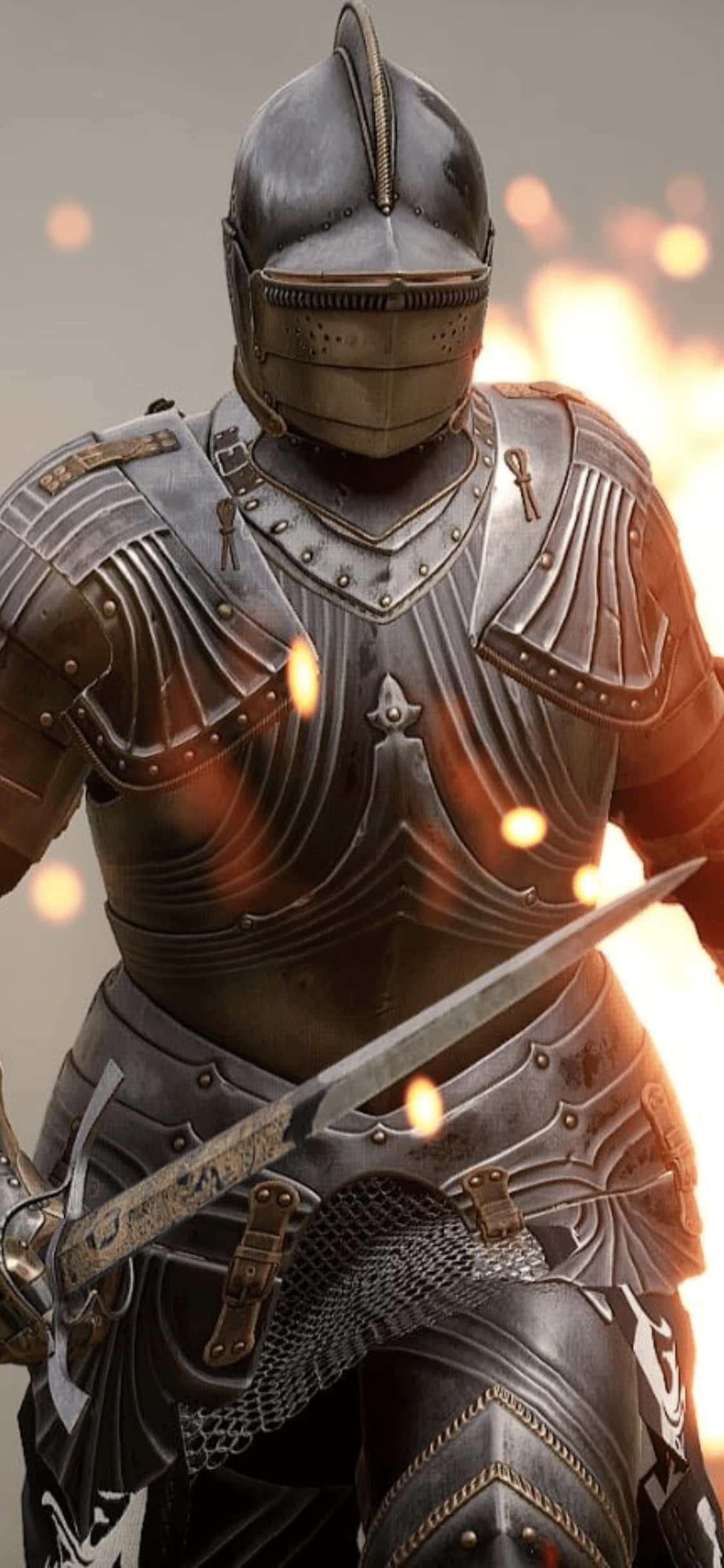 Ефект вогня iPhone Xs Mordhau Фон Шпалери