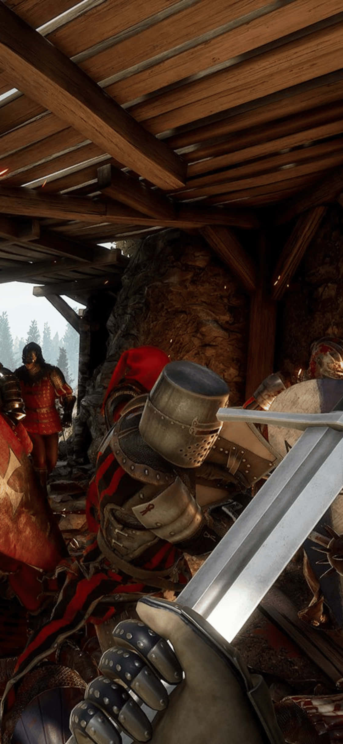Воины в игре iPhone Xs Mordhau Background Шпалери