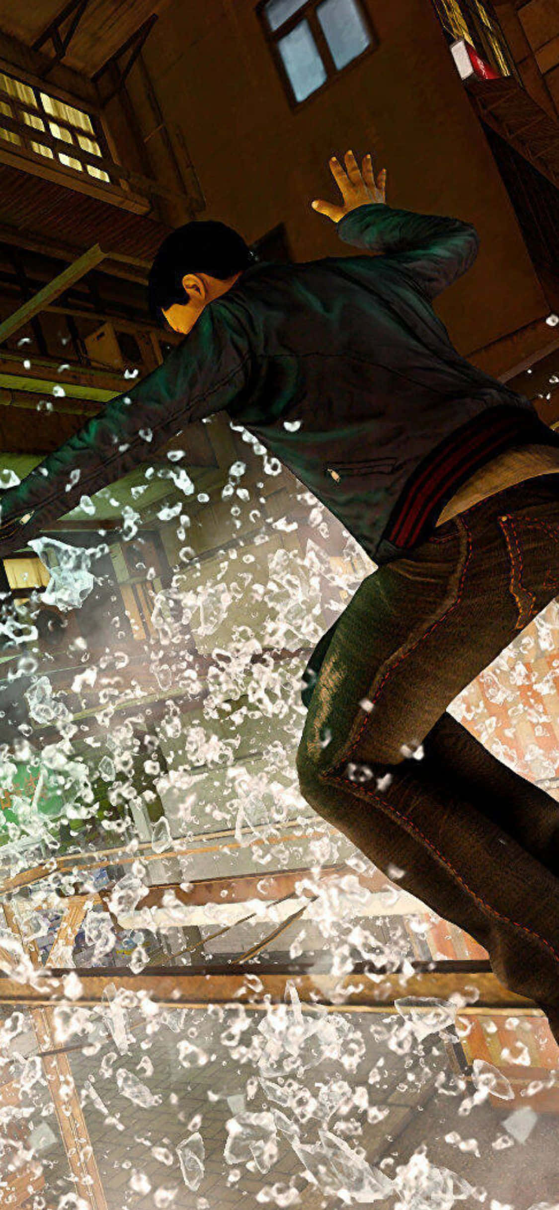 Фон для iPhone XS: Стеклянная крыша Sleeping Dogs Шпалери