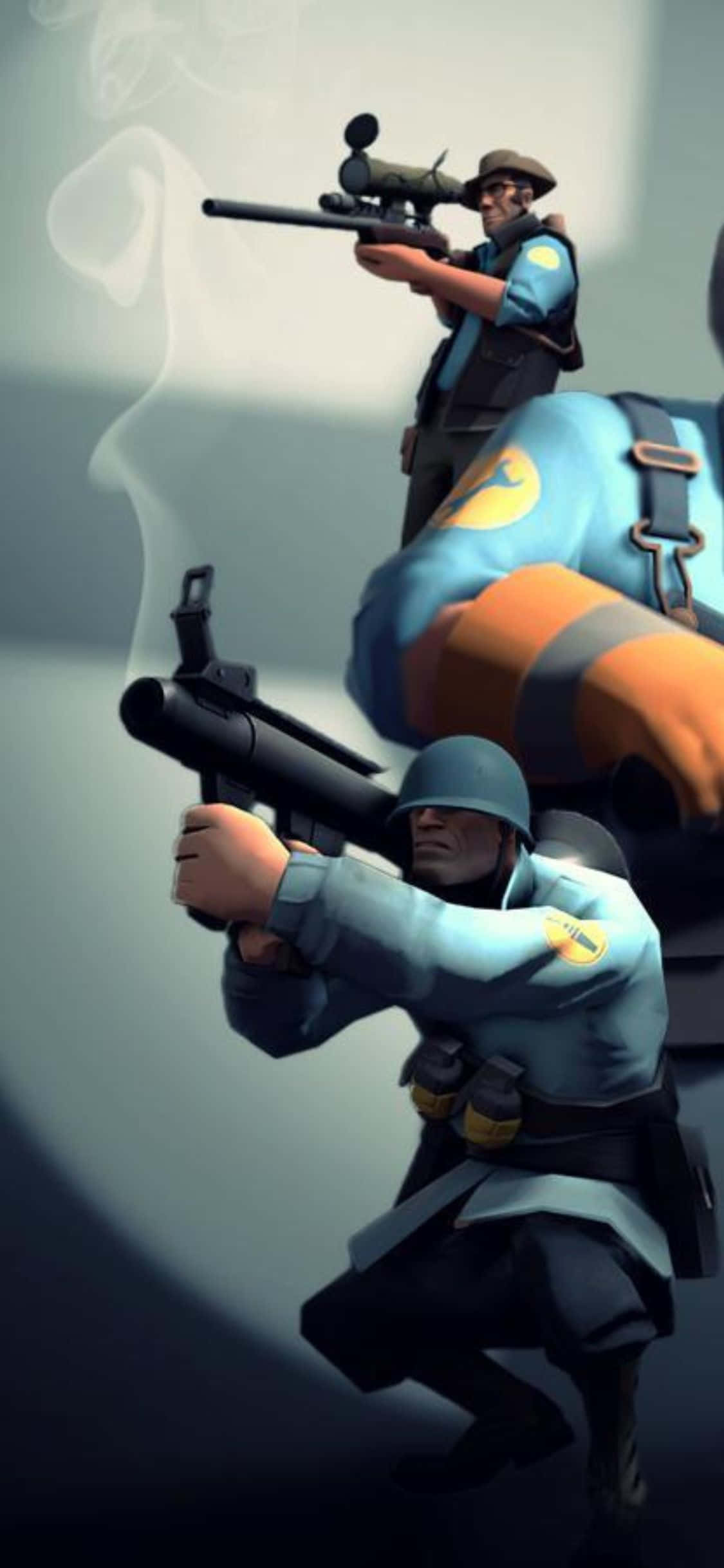 iPhone XS Team Fortress 2 Персонажи в синей форме Фон Шпалери