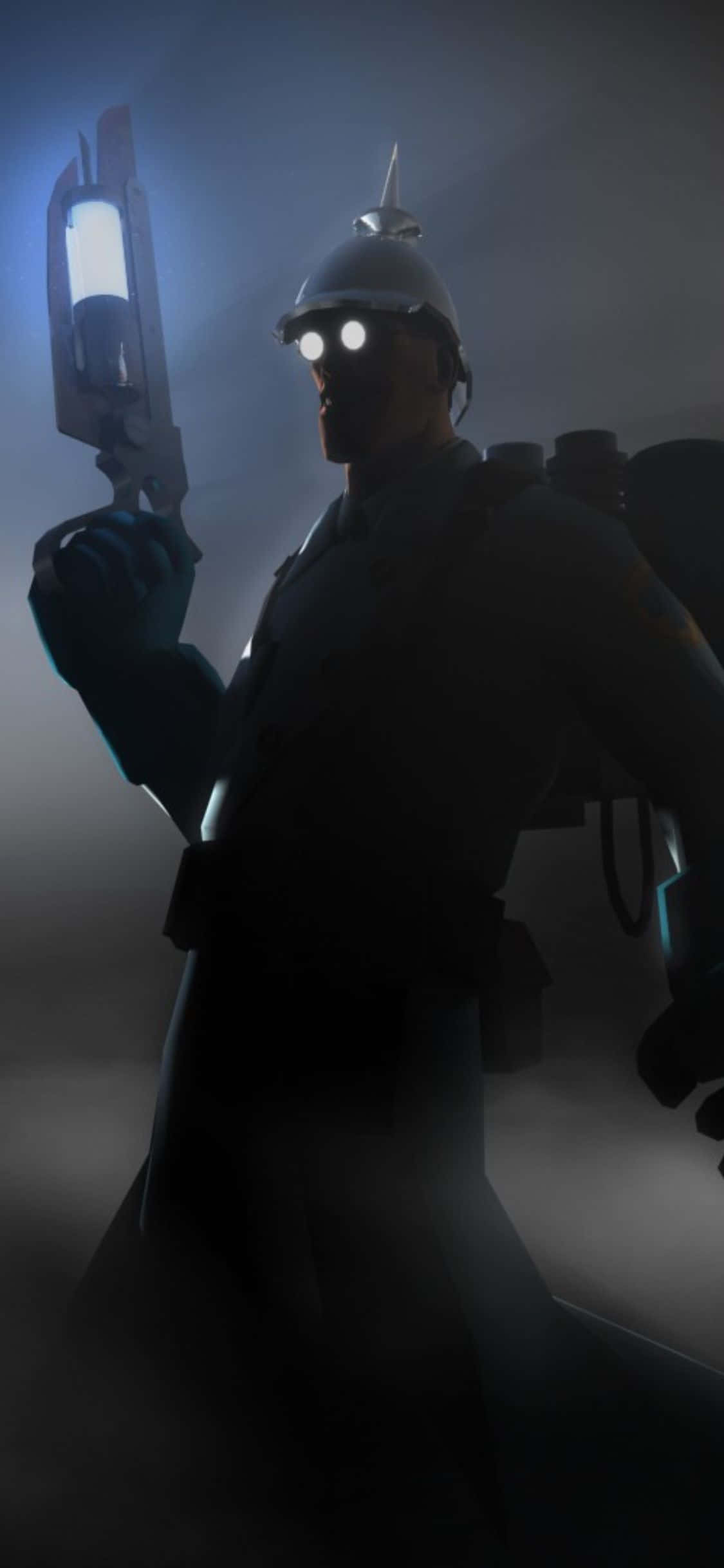 iPhone XS Team Fortress 2 Medic силуэт фон Шпалери