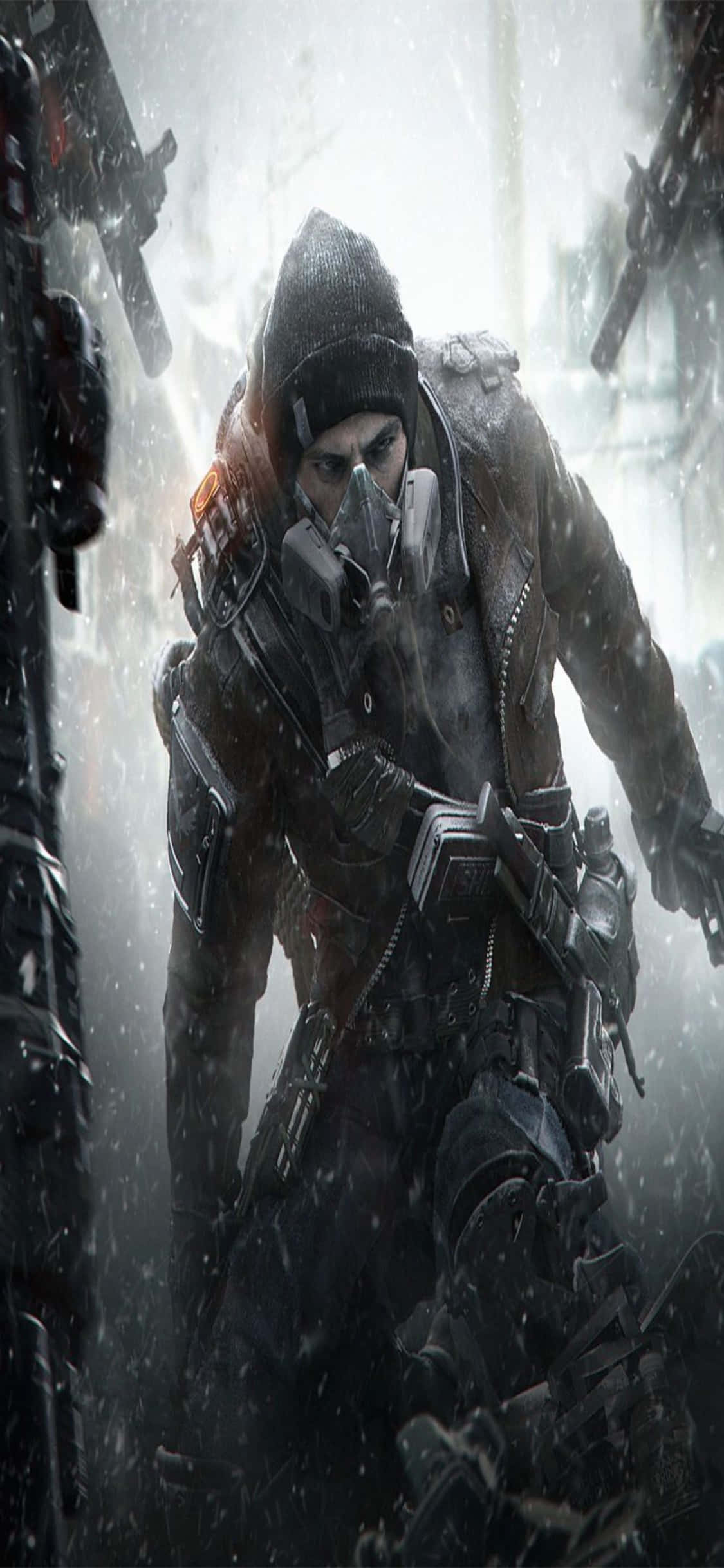 iPhone Xs The Division фон атакованный мужчина Шпалери