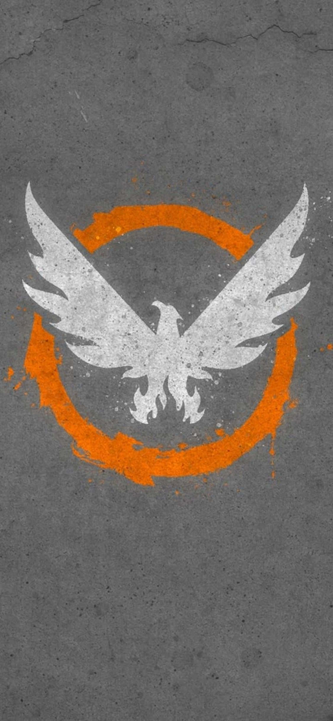 iPhone Xs The Division Фон — белый логотип феникса Шпалери