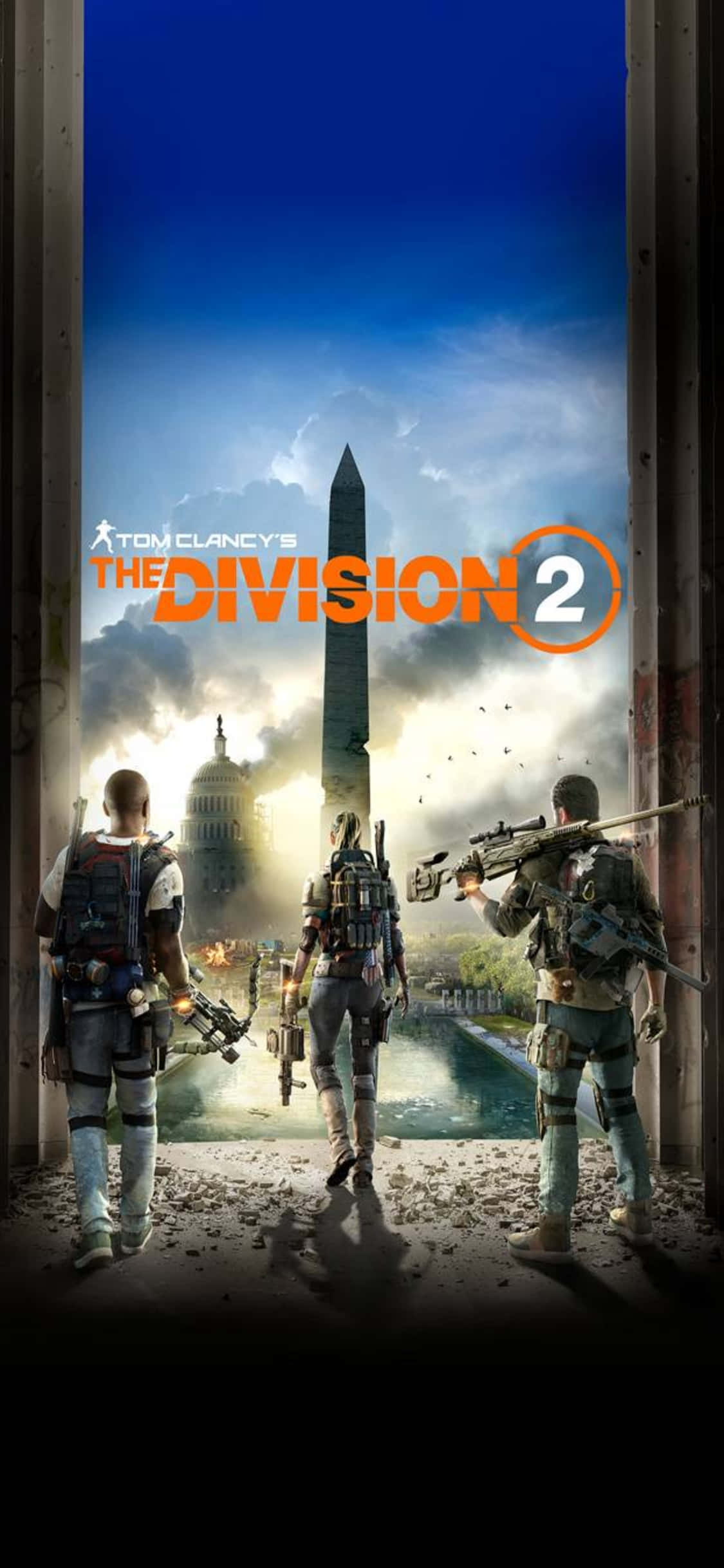 iPhone Xs The Division Фон — постер с названием игры в Вашингтоне Шпалери