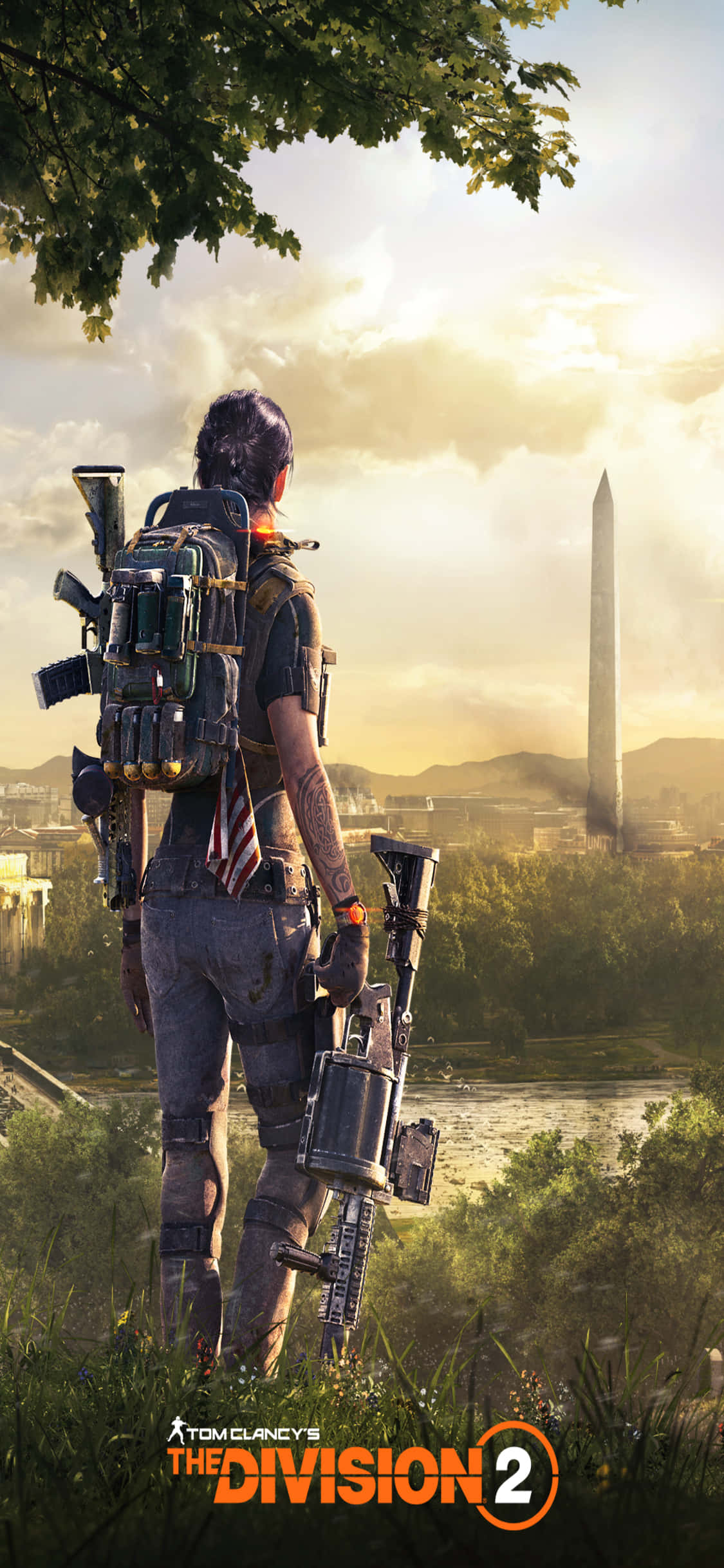 iPhone Xs The Division Фон: Чоловек с гранатометом Шпалери