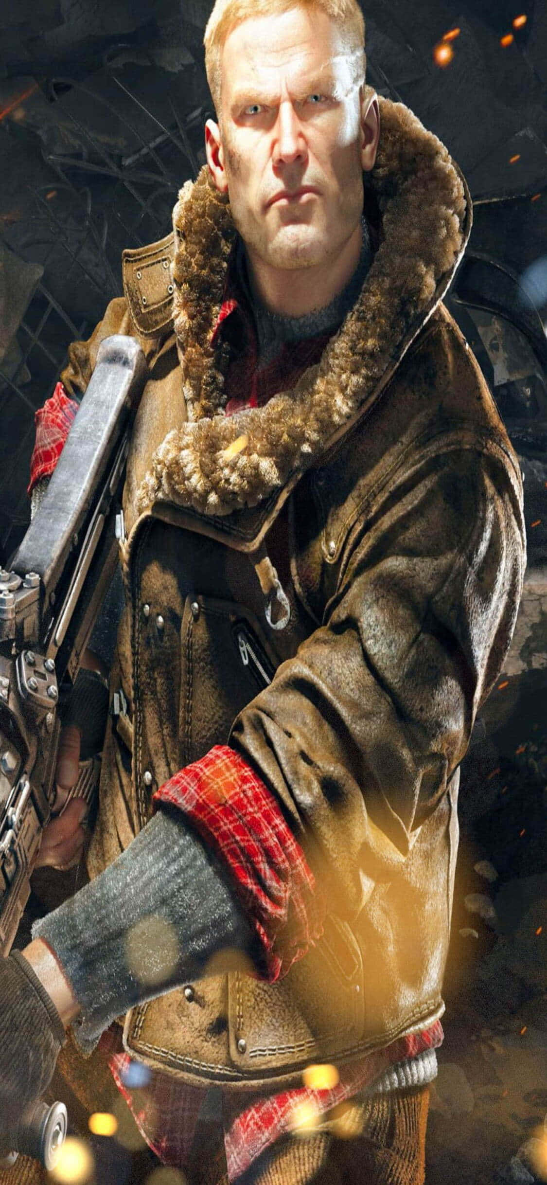 Фон iPhone Xs Wolfenstein II: битва Шпалери