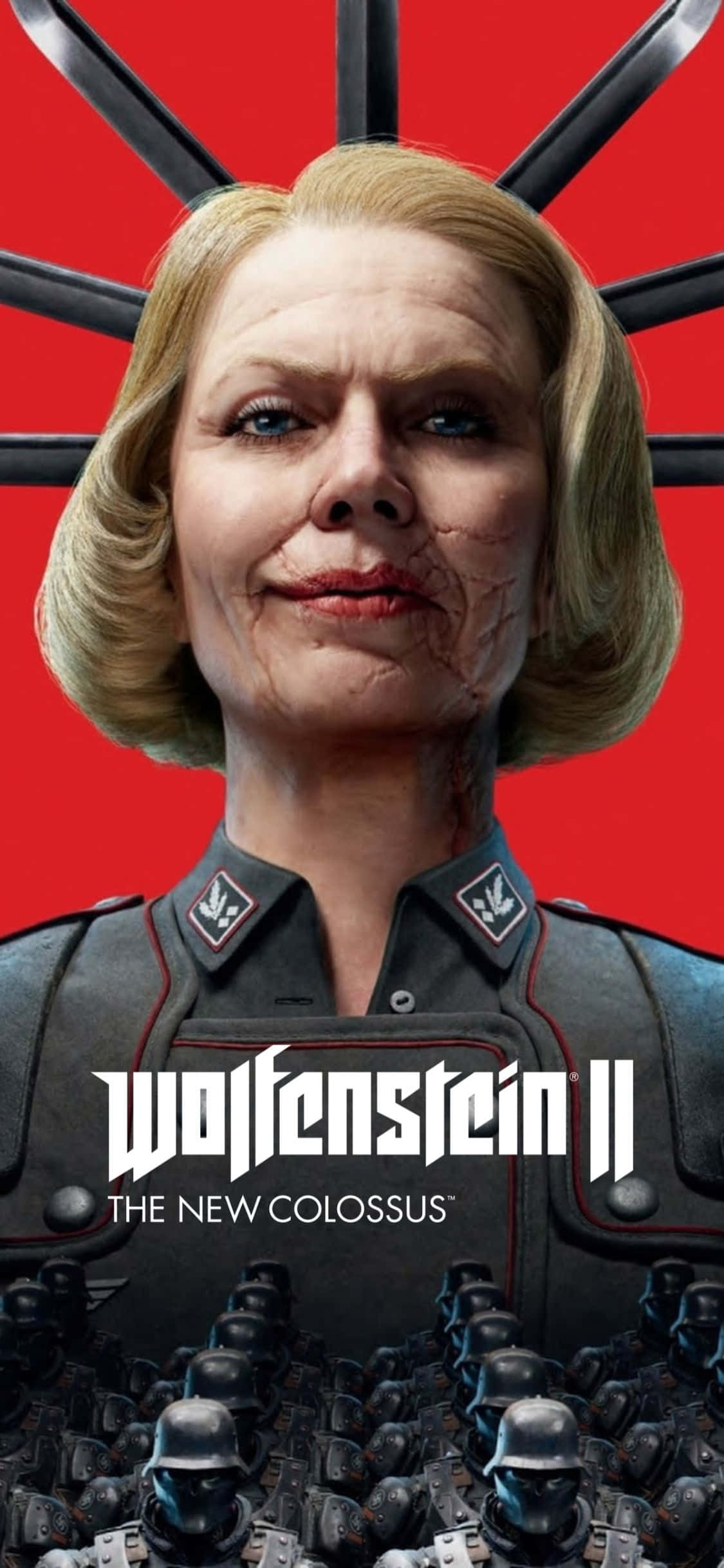 iPhone Xs Wolfenstein II Ирэн Энгель нацистская команда фон Шпалери