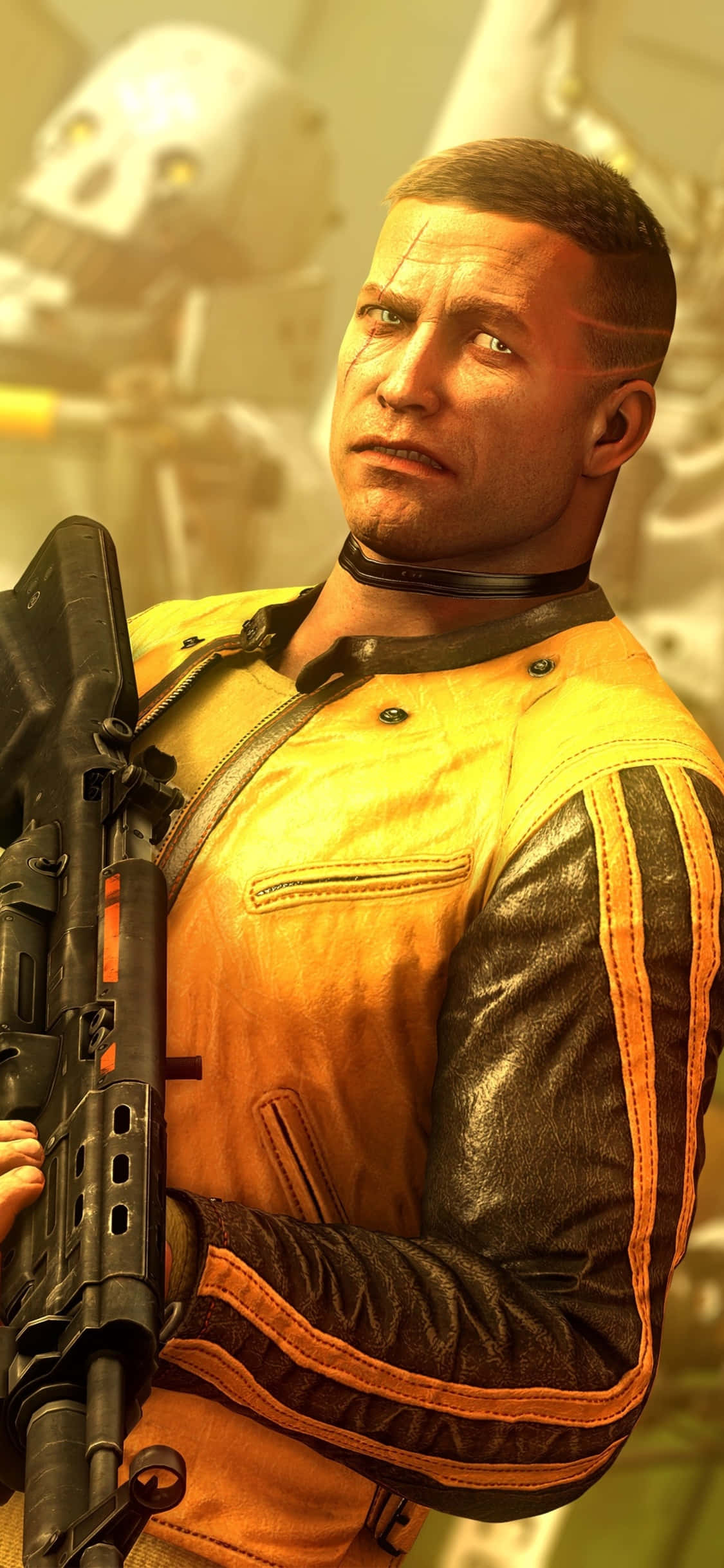Фон iPhone Xs Wolfenstein II: Б.Дж. Блажкович Шпалери