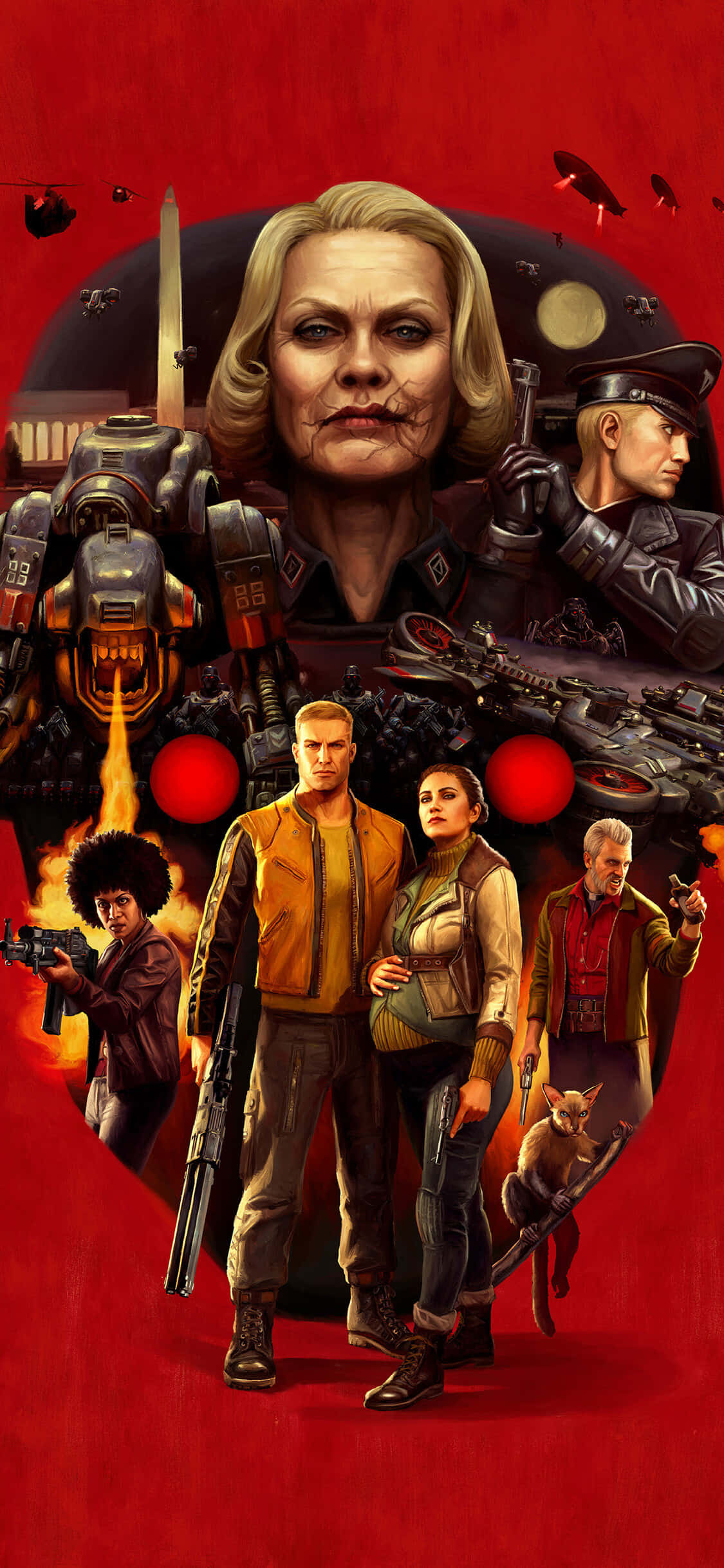 Фон iPhone Xs «Постер Wolfenstein II» Шпалери
