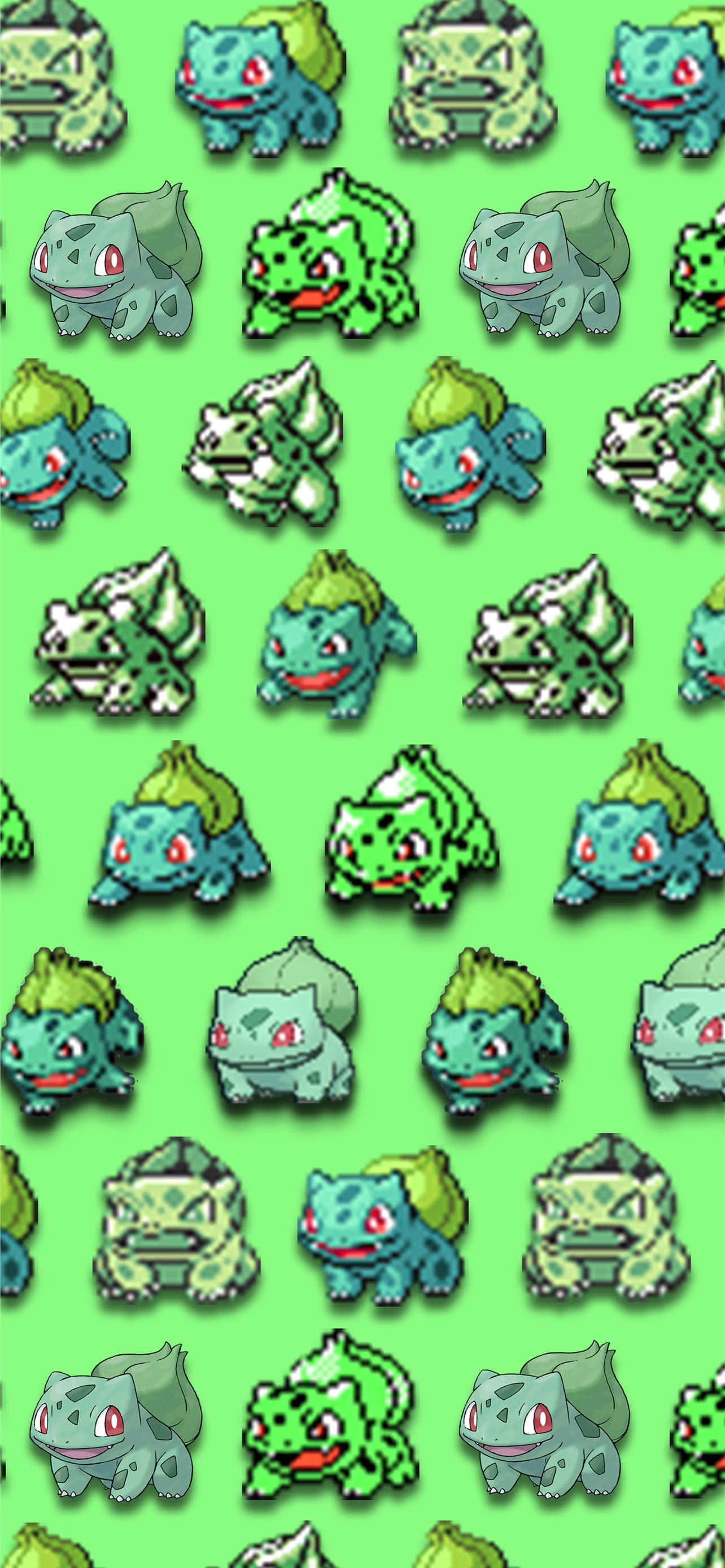 Ivysaur Ярко-Зеленый Шпалери