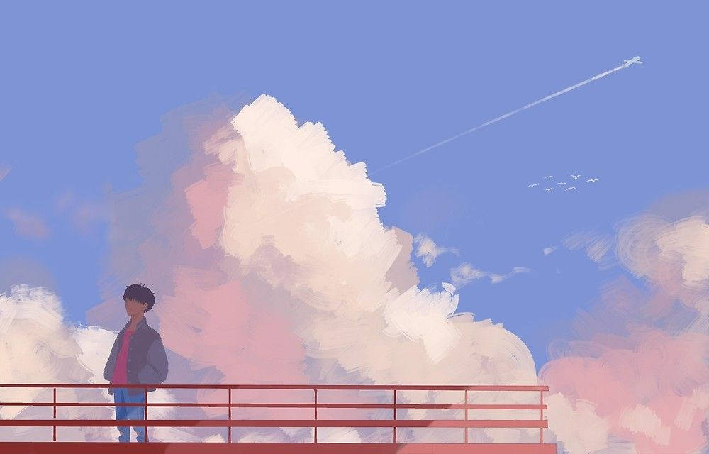 Цифровий арт по мотивам J-Hope Airplane Шпалери
