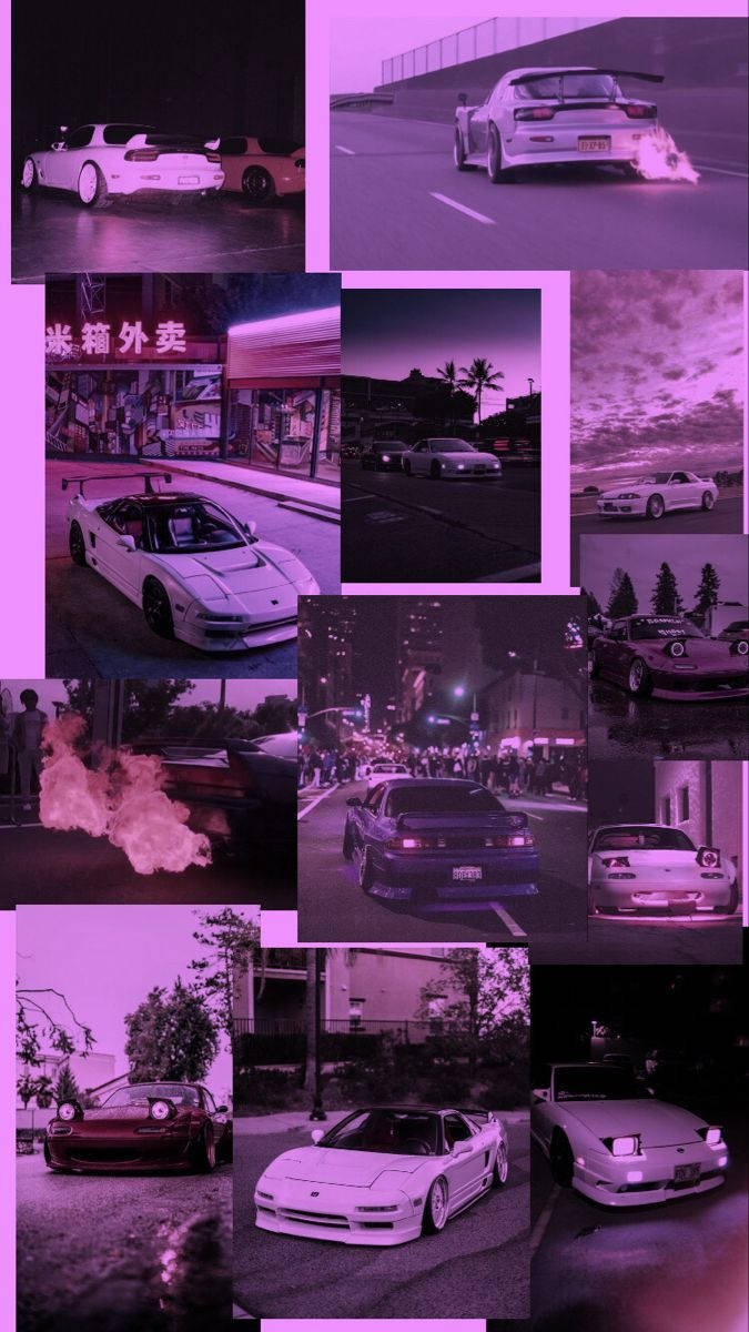 Колаж фото в стилі JDM Шпалери