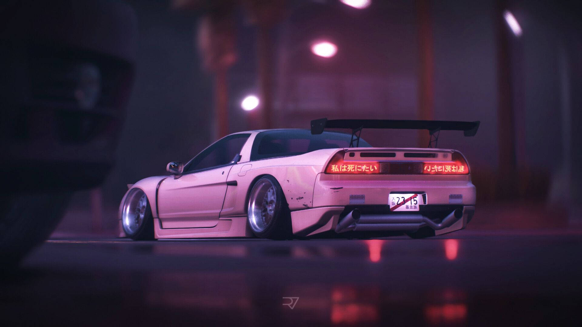 Естетика JDM Acura NSX Шпалери