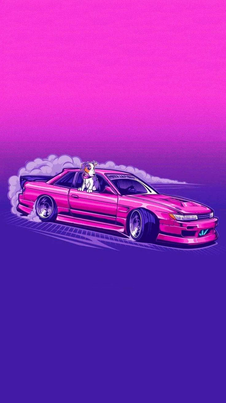 Синтвейв JDM естетика арт Шпалери
