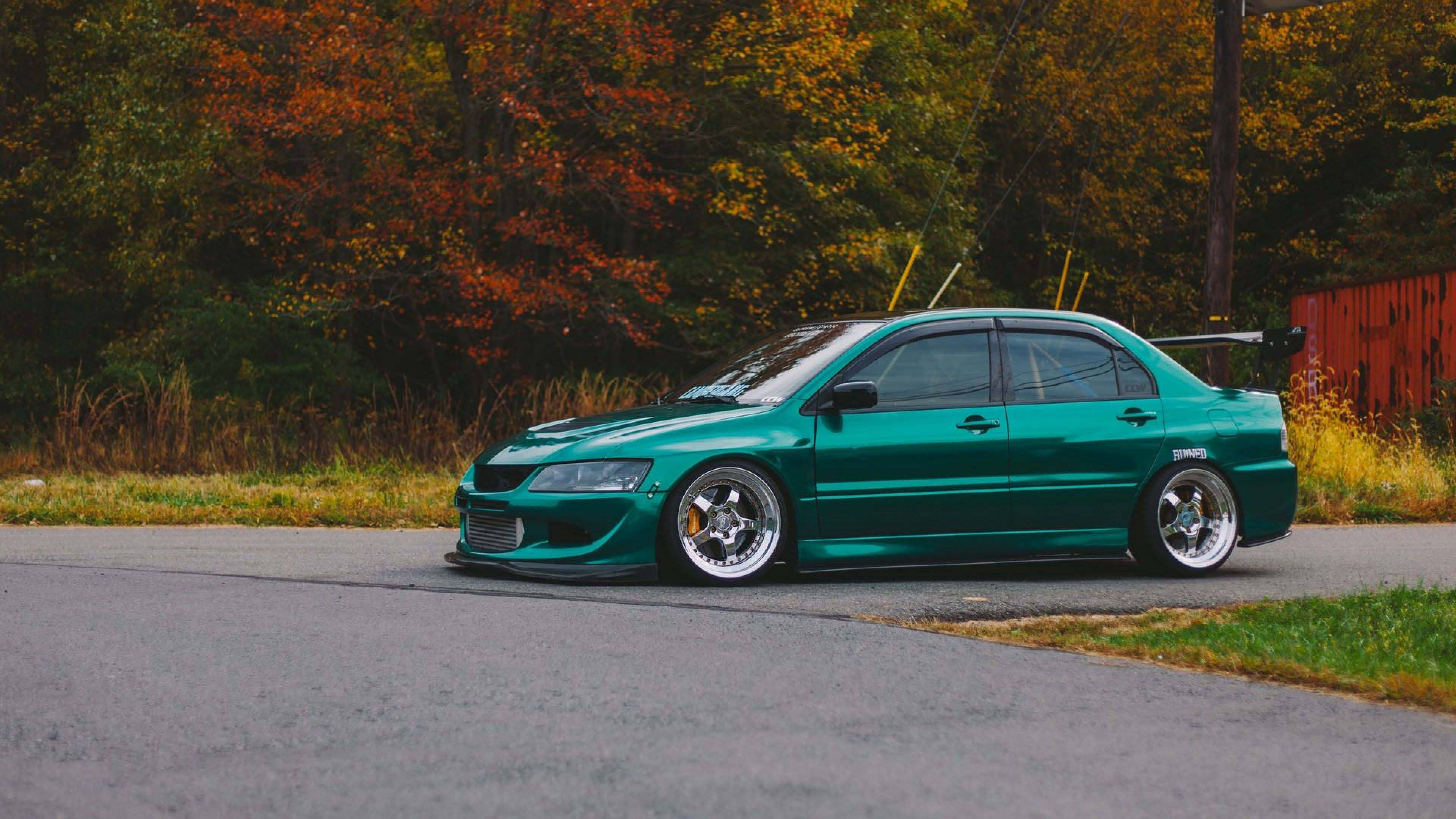 Крутий JDM естетичний Mitsubishi Lancer Evolution Шпалери
