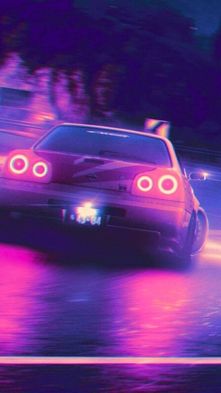 Естетика JDM Skyline Шпалери