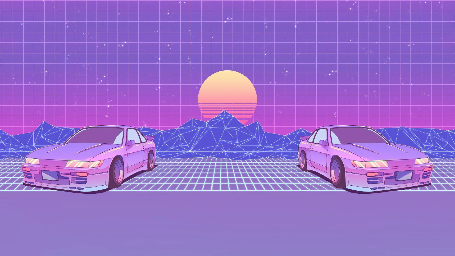 Синтвейв JDM естетика Шпалери