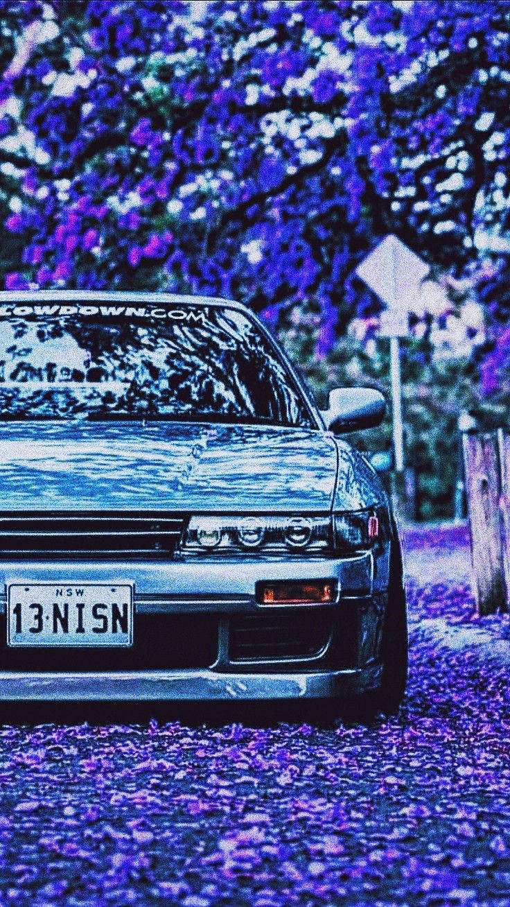 JDM естетика з сакурами Шпалери