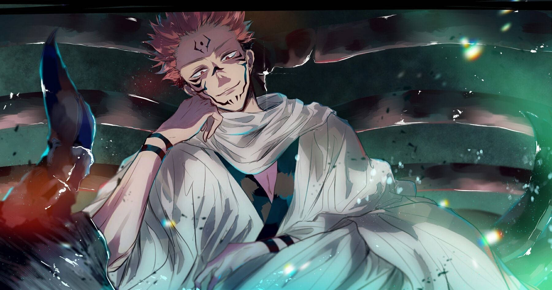 Проклятий демон Сукуна Jujutsu Kaisen шпалери для робочого столу Шпалери