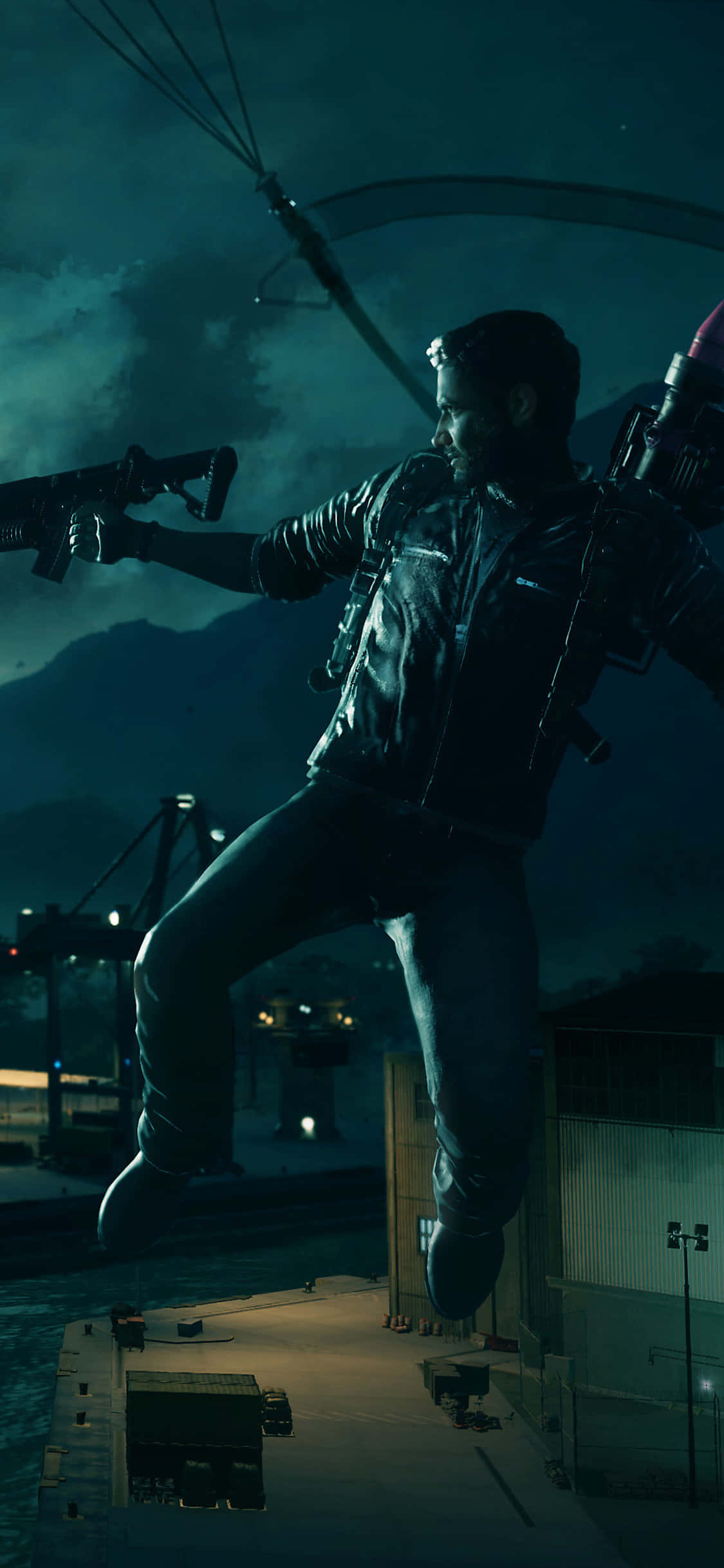 Исследуйте взрывной мир Just Cause 4 на iPhone X Шпалери